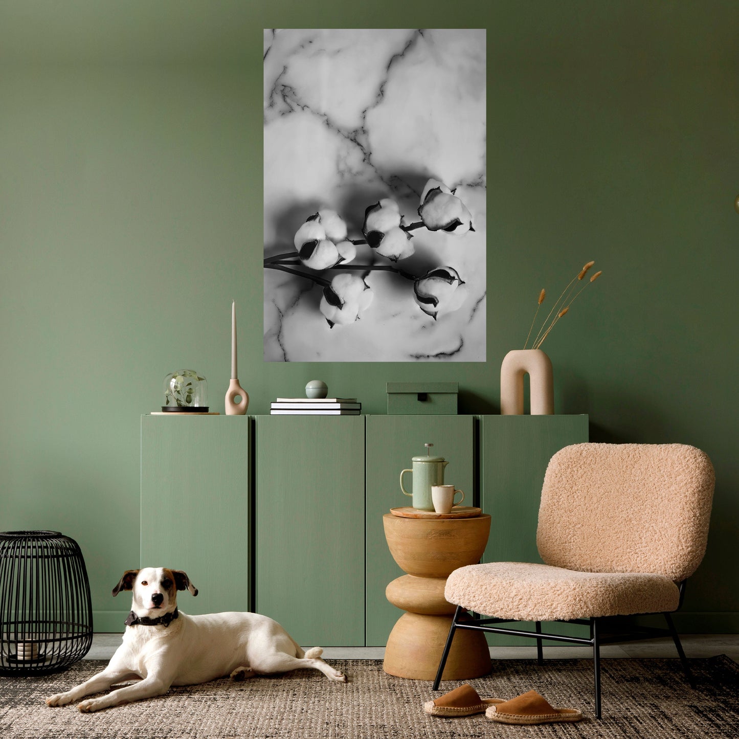 Poster verticale staccabile e attaccabile MONOCHROME COTTON DREAMS