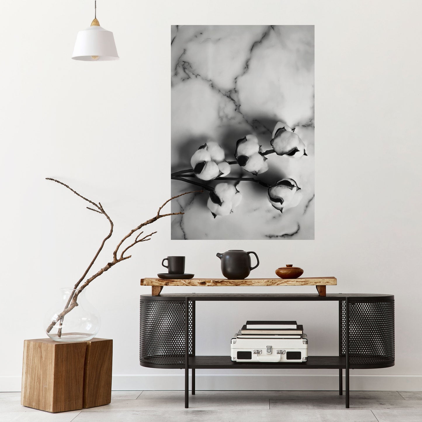 Poster verticale staccabile e attaccabile MONOCHROME COTTON DREAMS