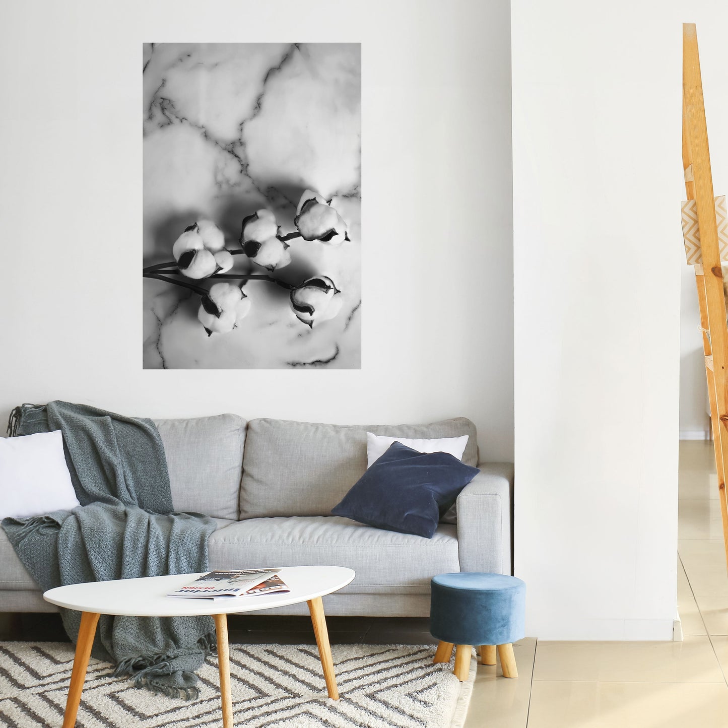 Poster verticale staccabile e attaccabile MONOCHROME COTTON DREAMS