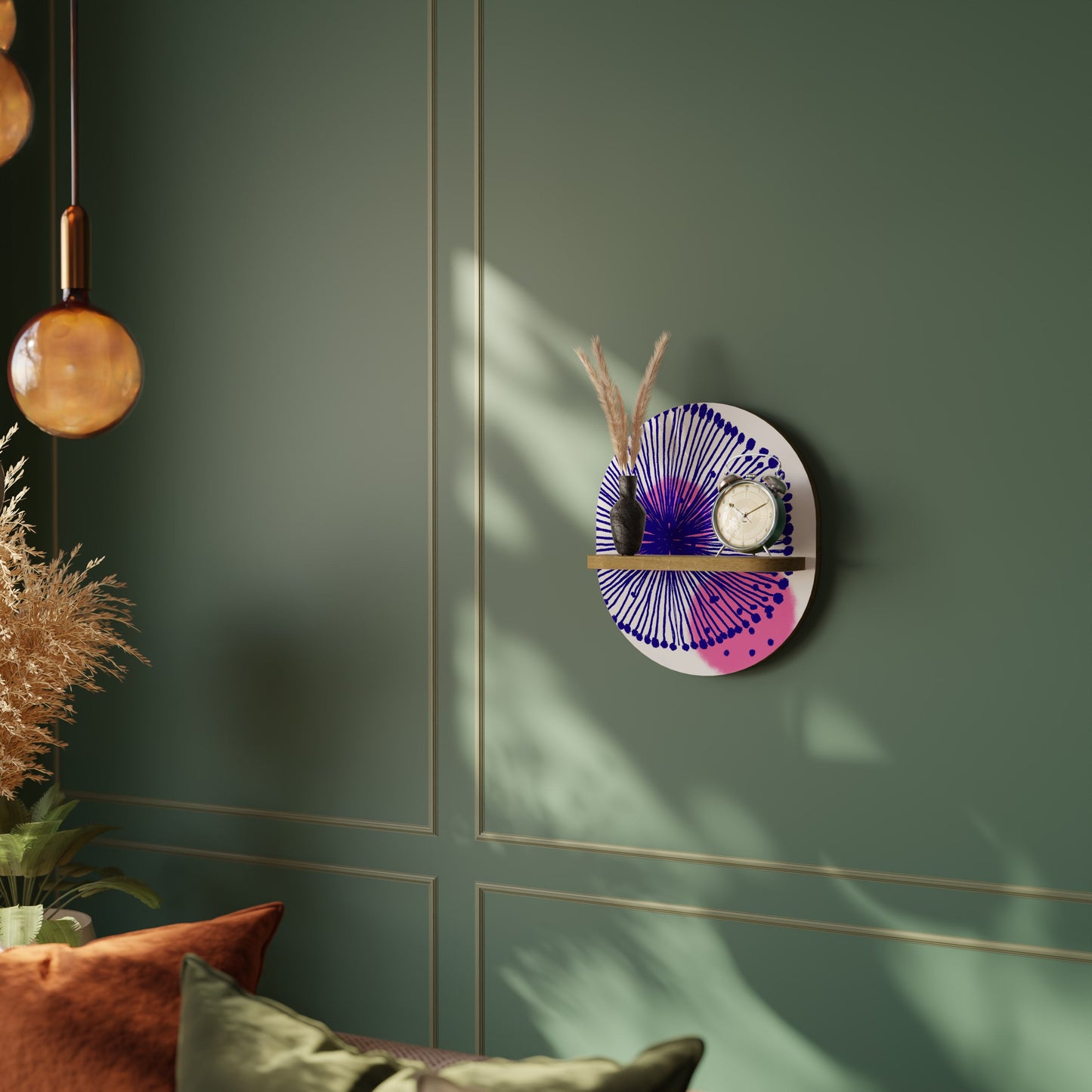 Mensola ovale MAGIC NATURE in effetto rovere
