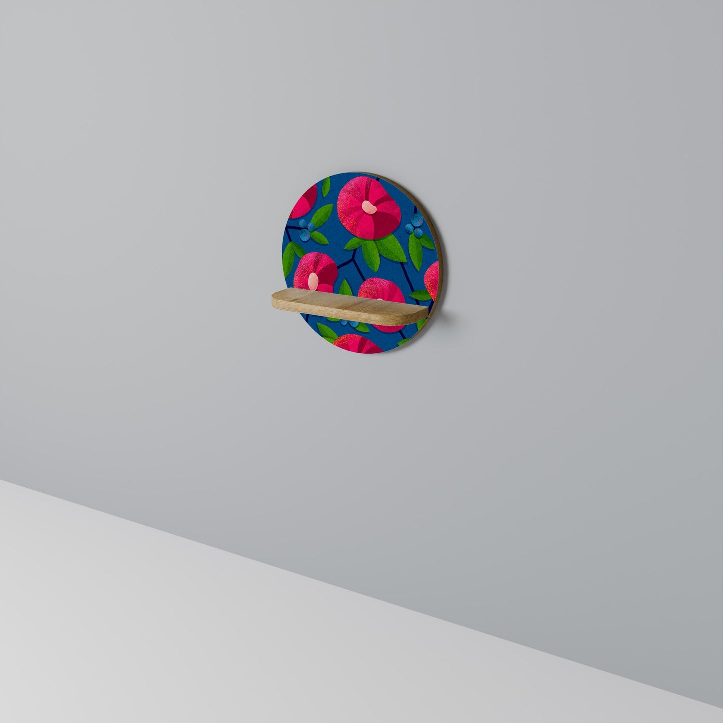 SPRING THOUGHTS Mensola rotonda per arte in effetto rovere