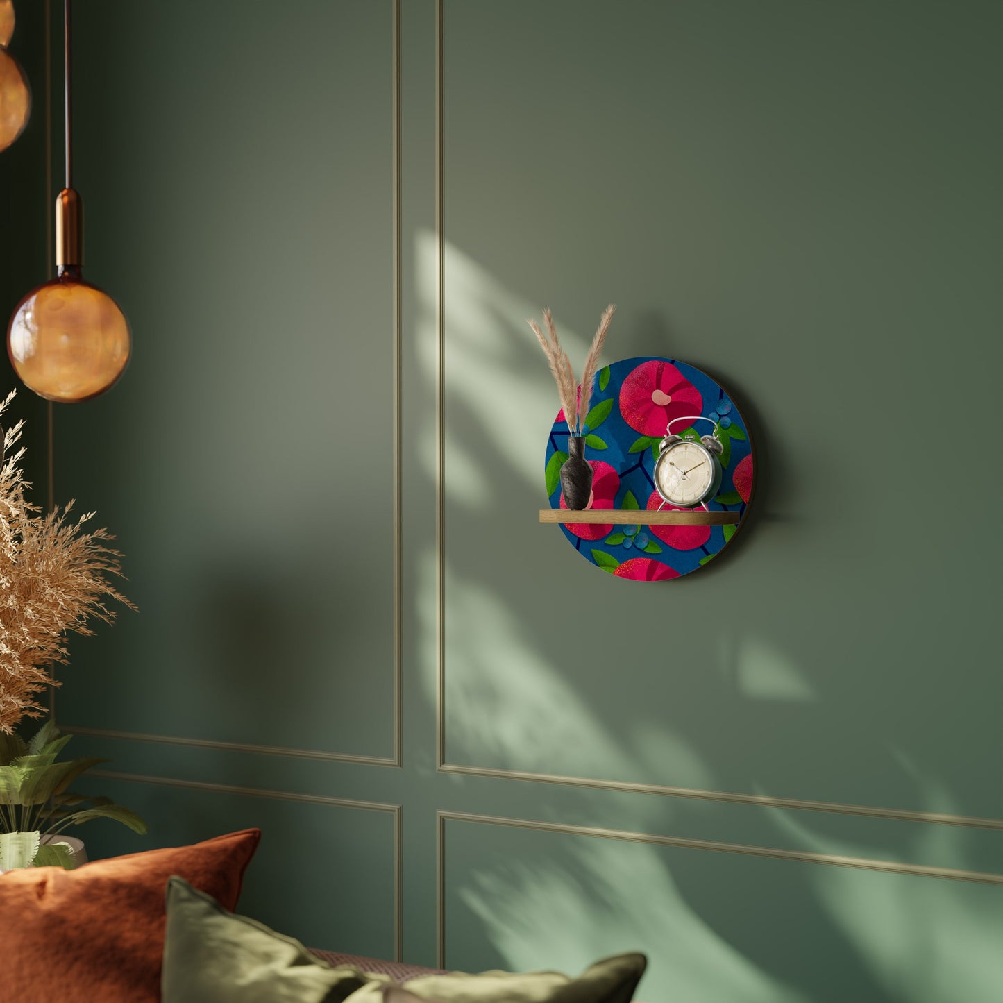 SPRING THOUGHTS Mensola rotonda per arte in effetto rovere