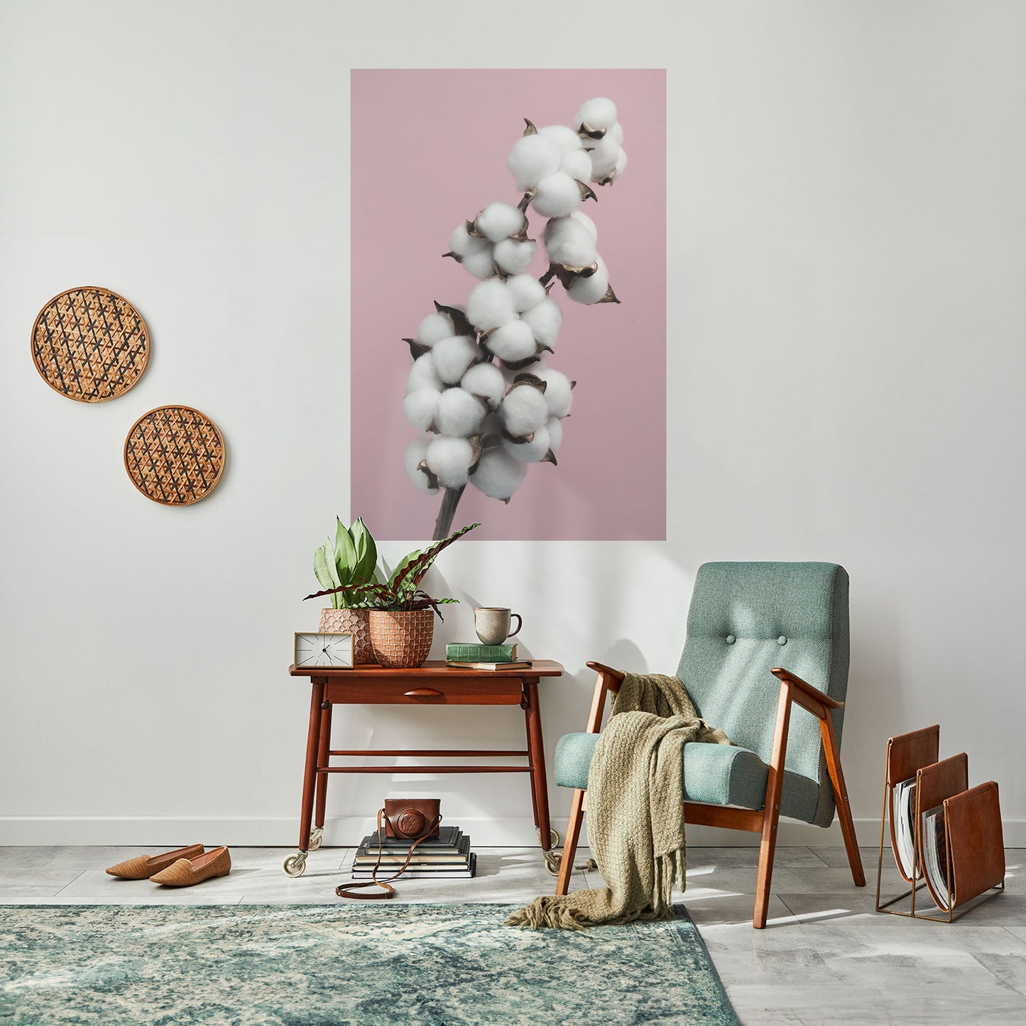 COTTON CLOUDS WHISPER Poster verticale staccabile e attaccabile