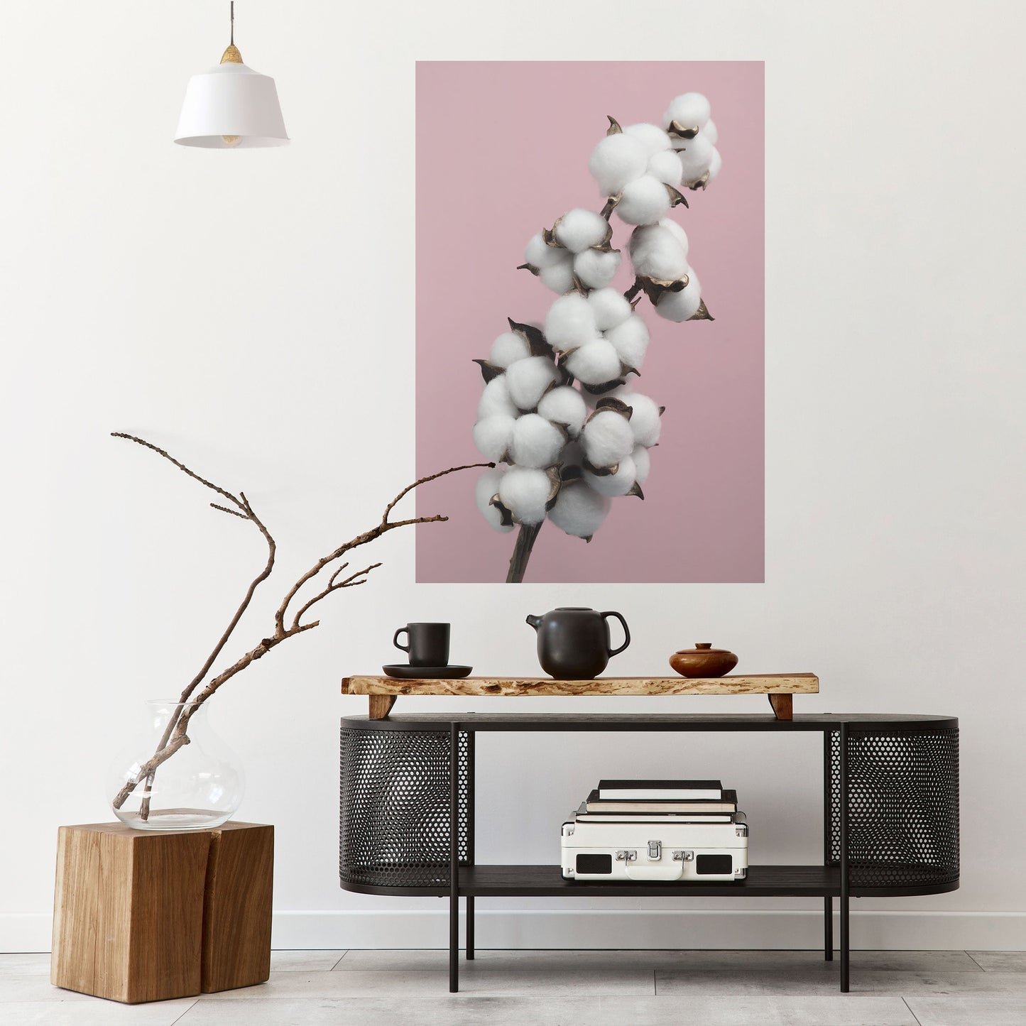COTTON CLOUDS WHISPER Poster verticale staccabile e attaccabile
