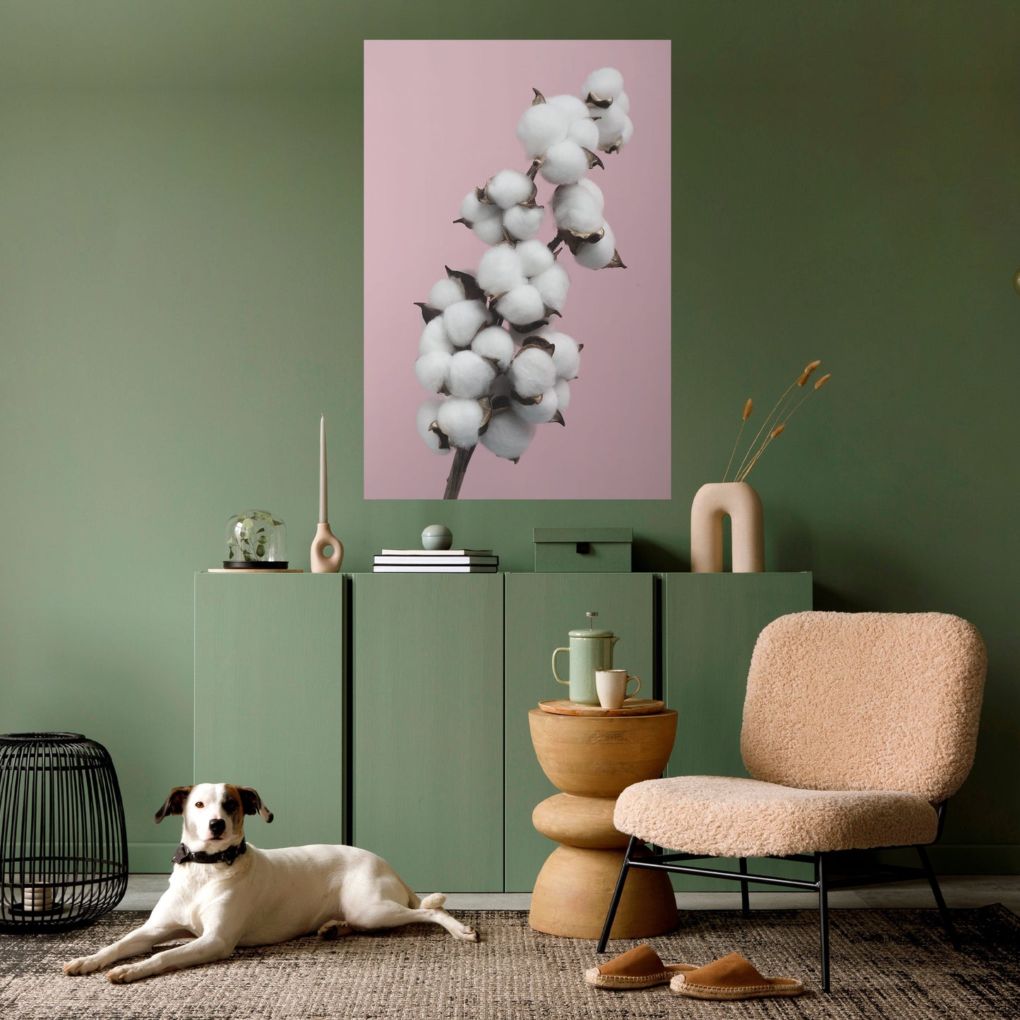 COTTON CLOUDS WHISPER Poster verticale staccabile e attaccabile