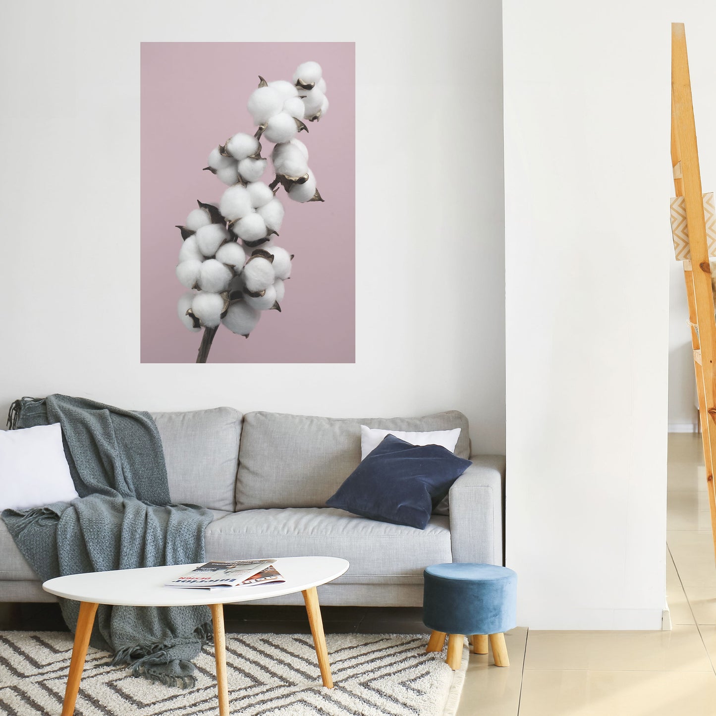 COTTON CLOUDS WHISPER Poster verticale staccabile e attaccabile