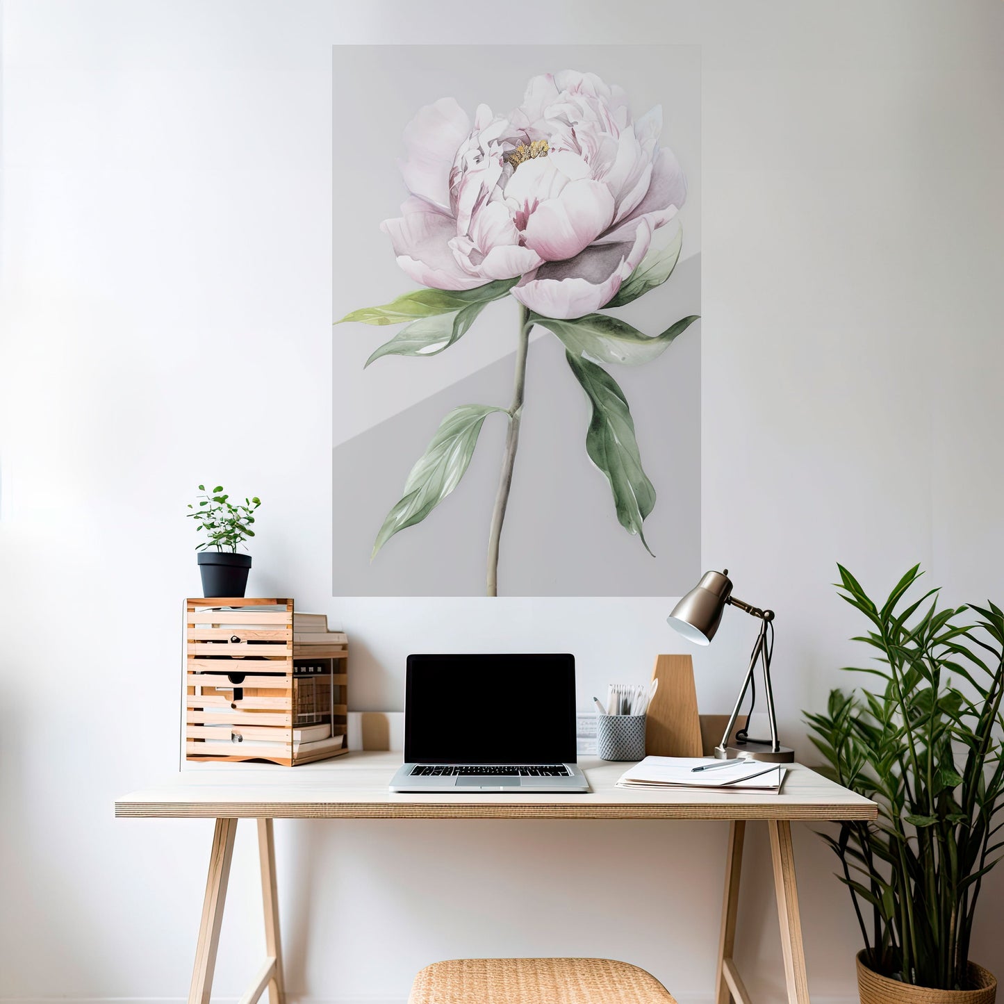 Poster verticale staccabile e attaccabile con fantasia floreale evocativa
