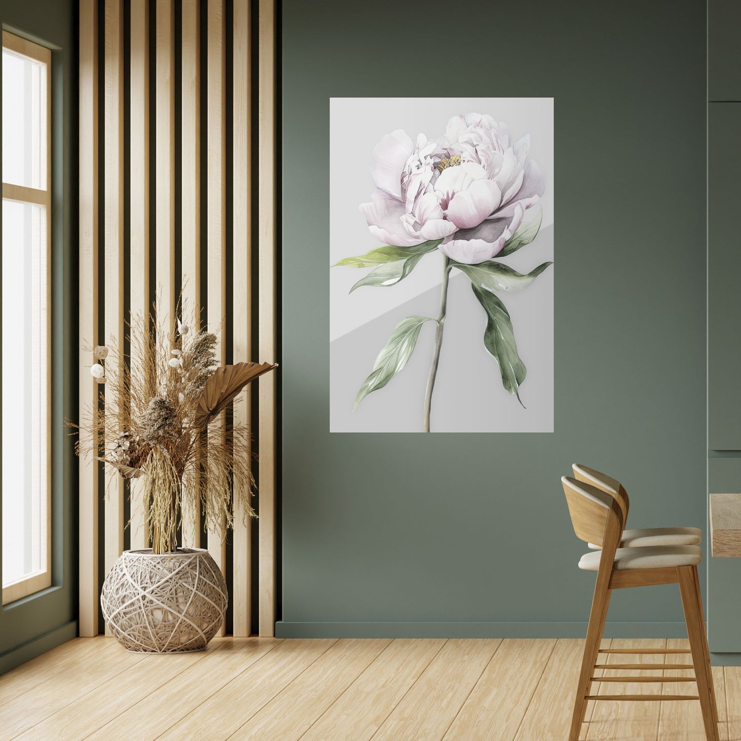 Poster verticale staccabile e attaccabile con fantasia floreale evocativa
