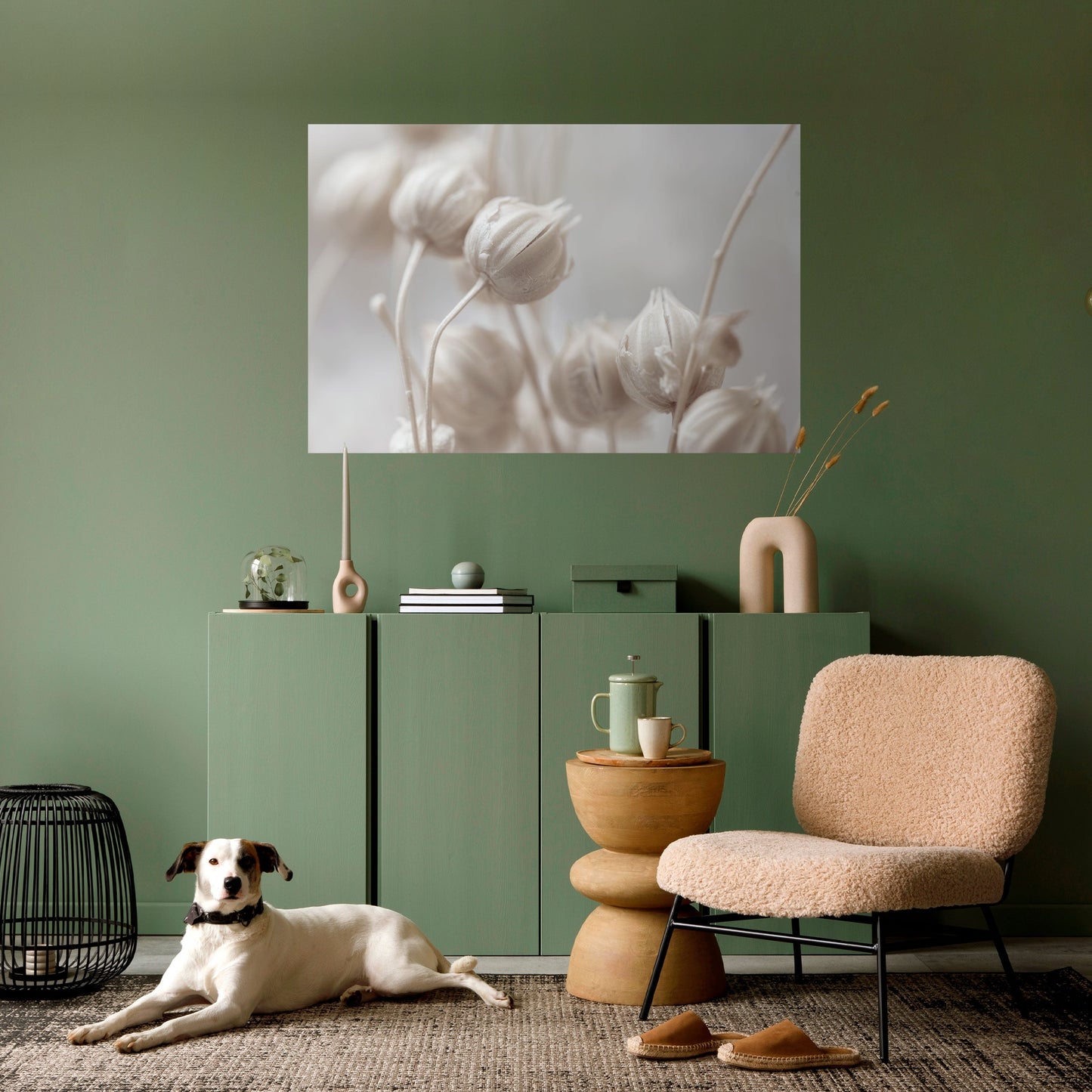 Poster orizzontale staccabile e attaccabile MYSTICAL BOTANICAL BLUSH