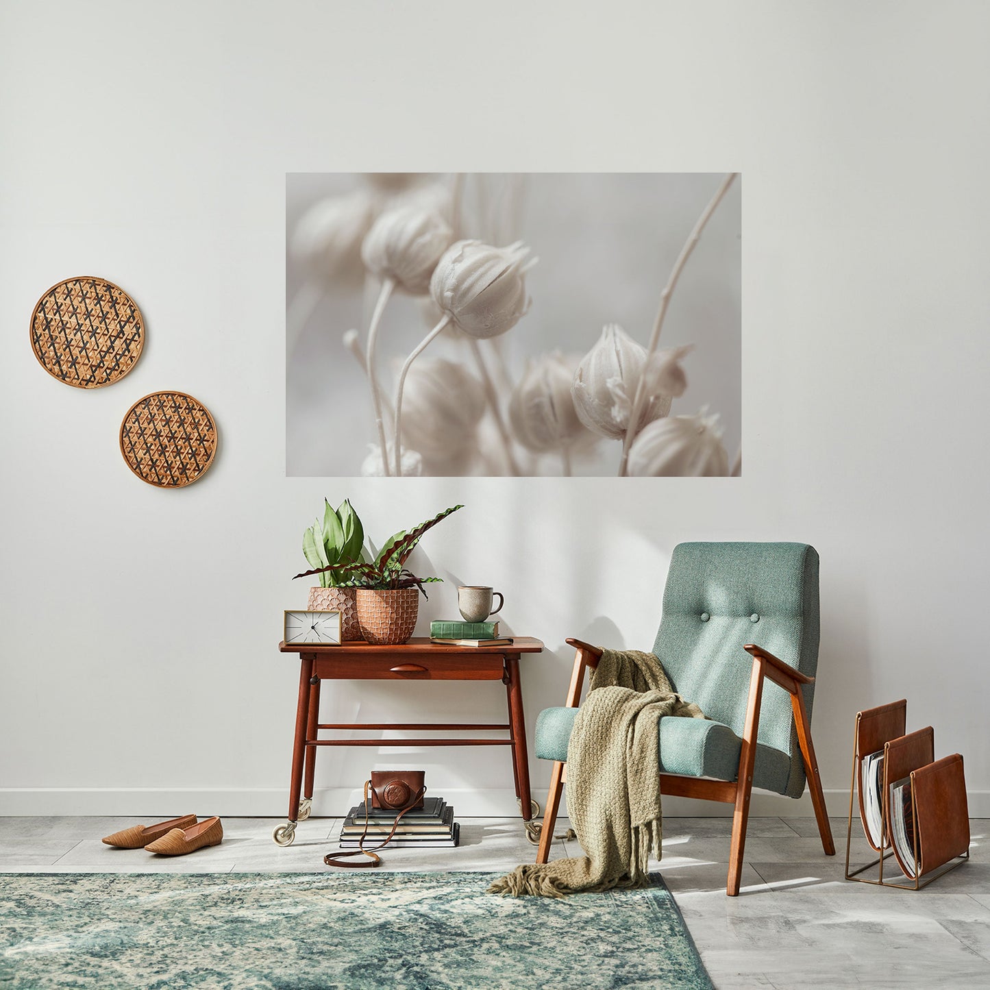 Poster orizzontale staccabile e attaccabile MYSTICAL BOTANICAL BLUSH
