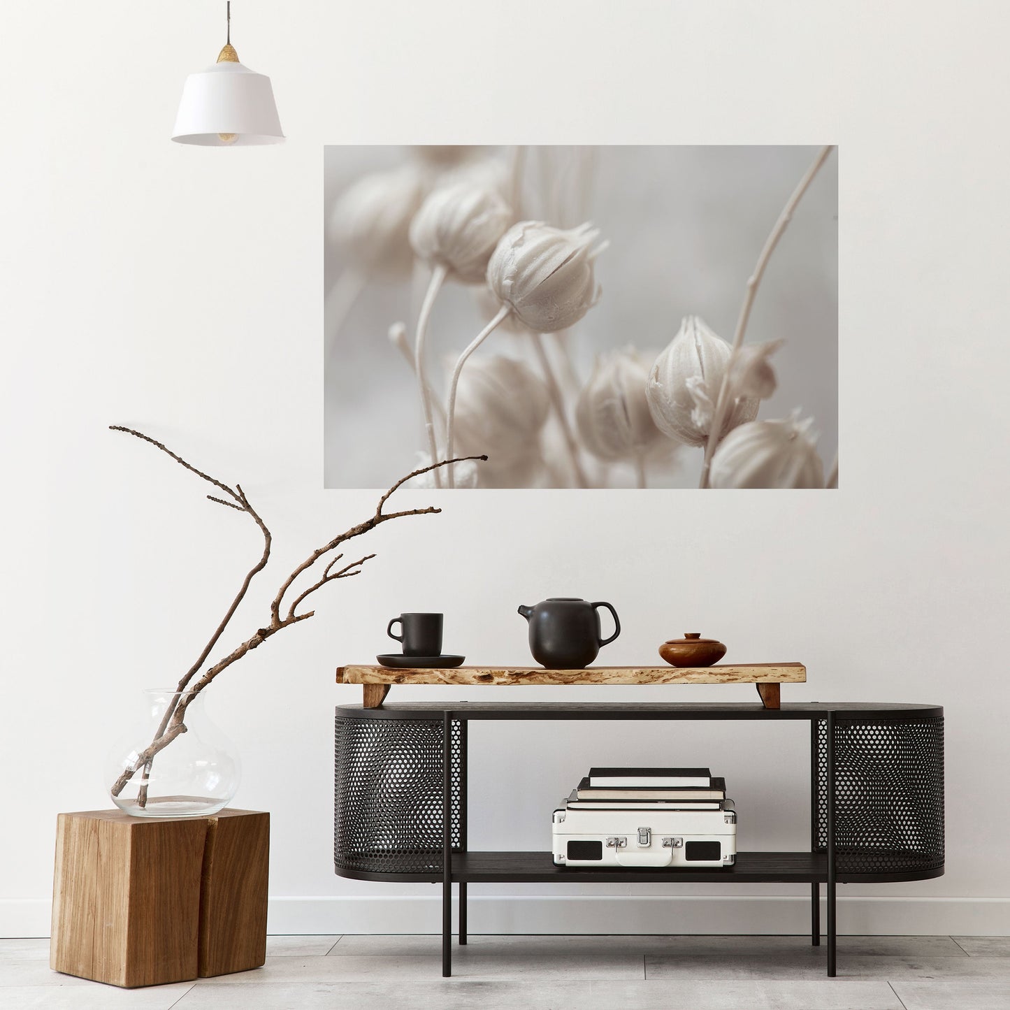 Poster orizzontale staccabile e attaccabile MYSTICAL BOTANICAL BLUSH