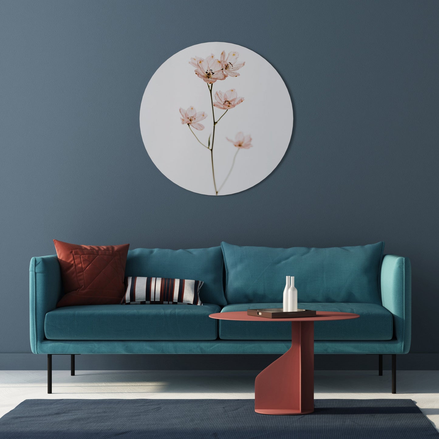 WHISPERS OF PINK Round Wall Art