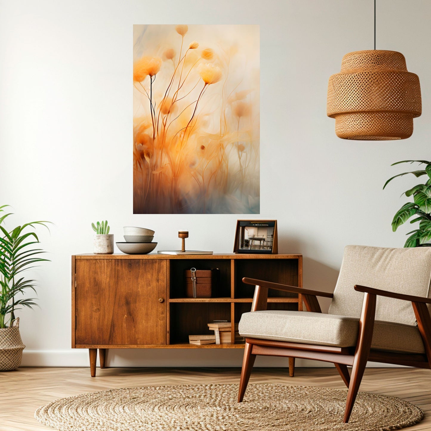 GOLDEN HUE EMBRACE Poster verticale staccabile e attaccabile