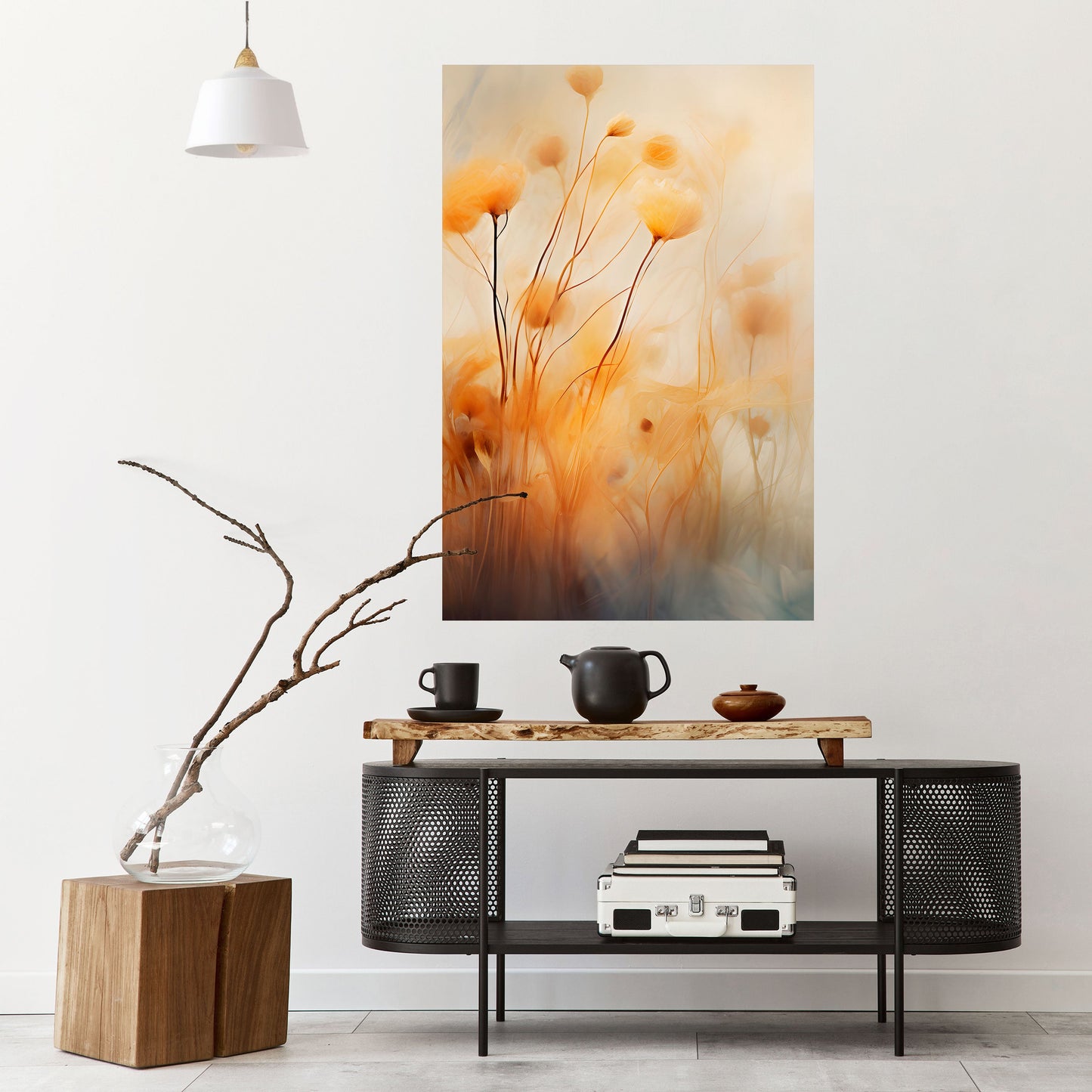 GOLDEN HUE EMBRACE Poster verticale staccabile e attaccabile