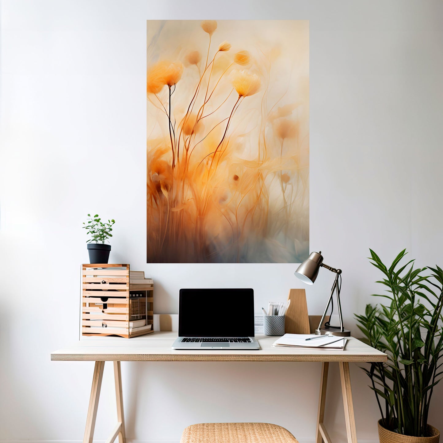 GOLDEN HUE EMBRACE Poster verticale staccabile e attaccabile