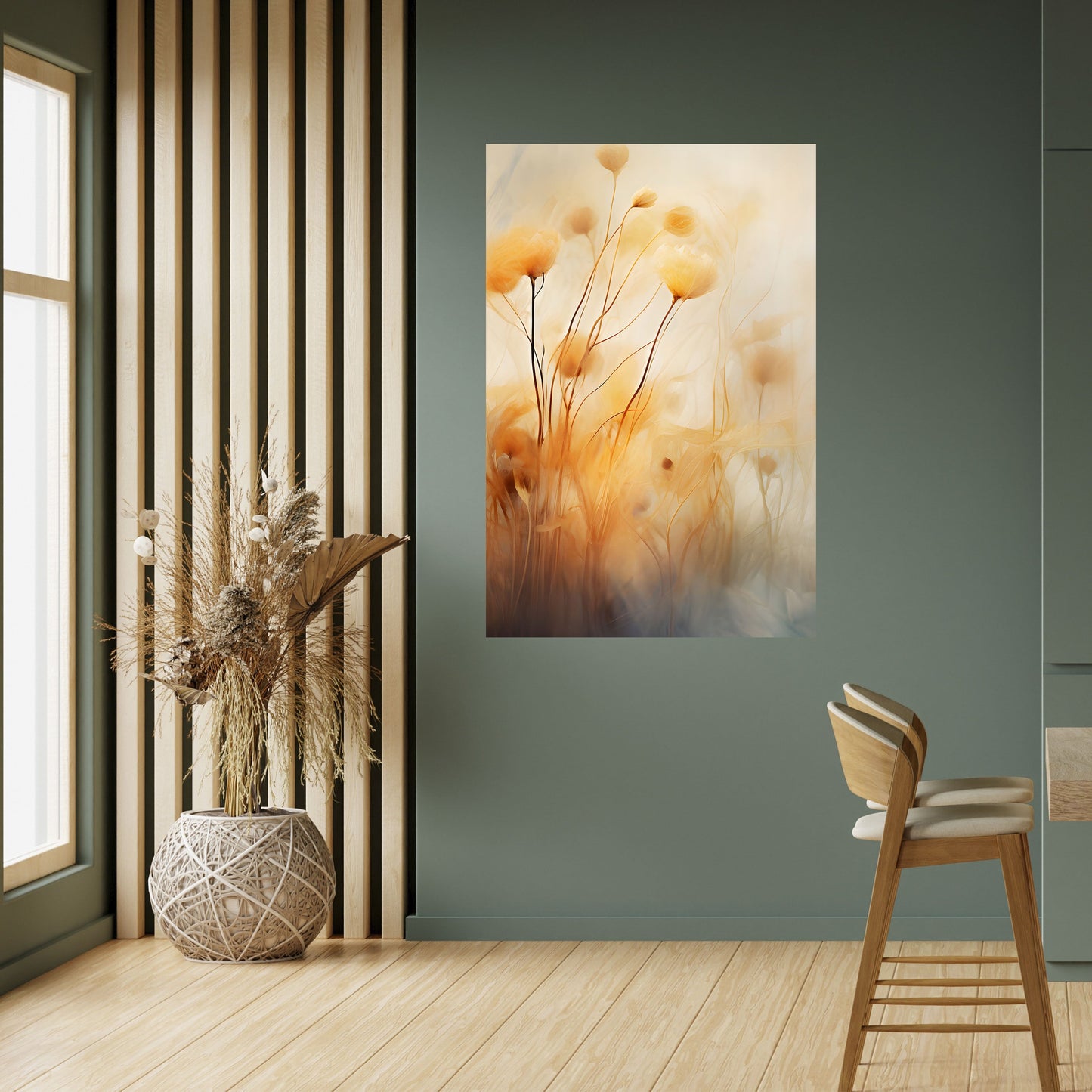 GOLDEN HUE EMBRACE Poster verticale staccabile e attaccabile