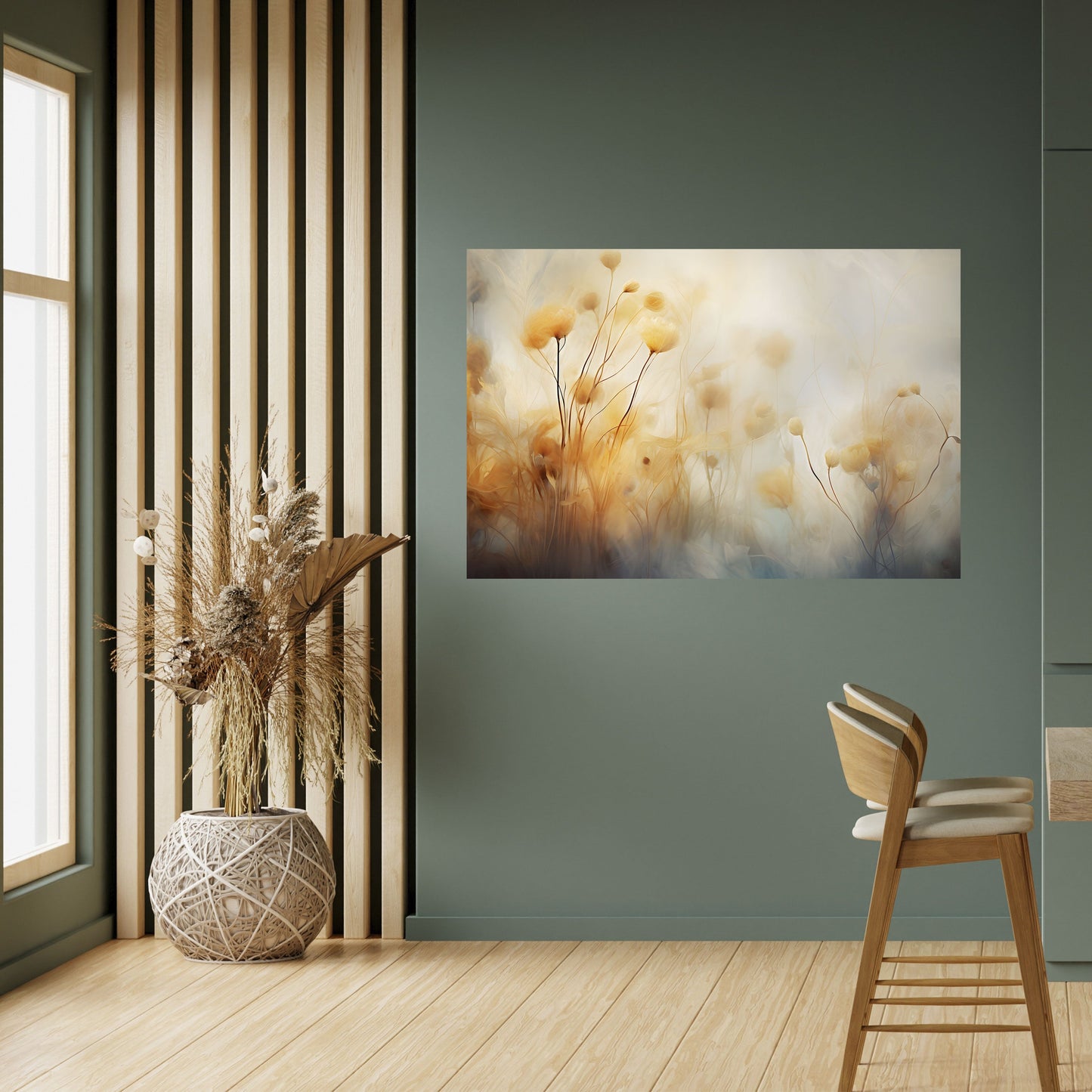 GOLDEN HUE EMBRACE Poster orizzontale staccabile e attaccabile