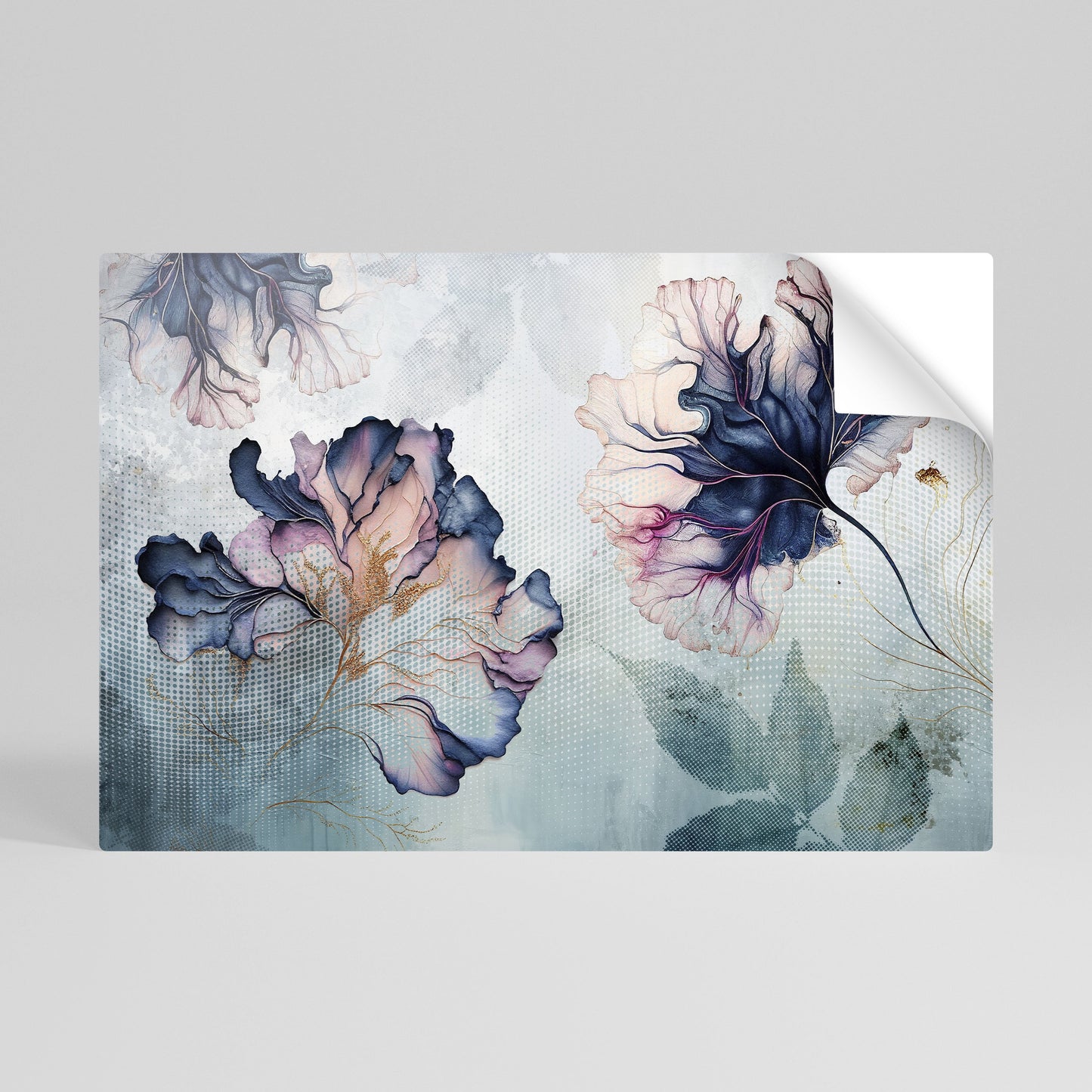 Poster orizzontale staccabile e attaccabile "FIORI DI GHIACCIO"