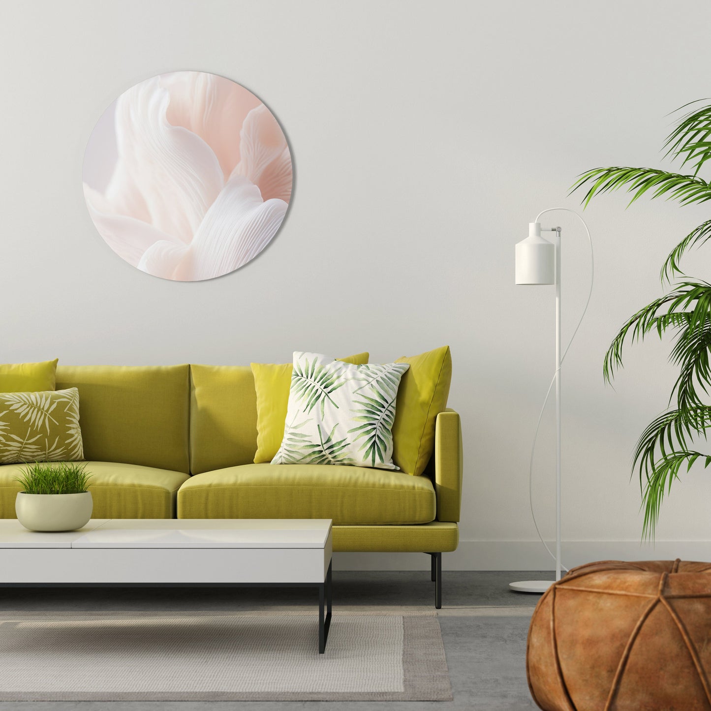 Decorazione murale rotonda DELICATE PINK HARMONY