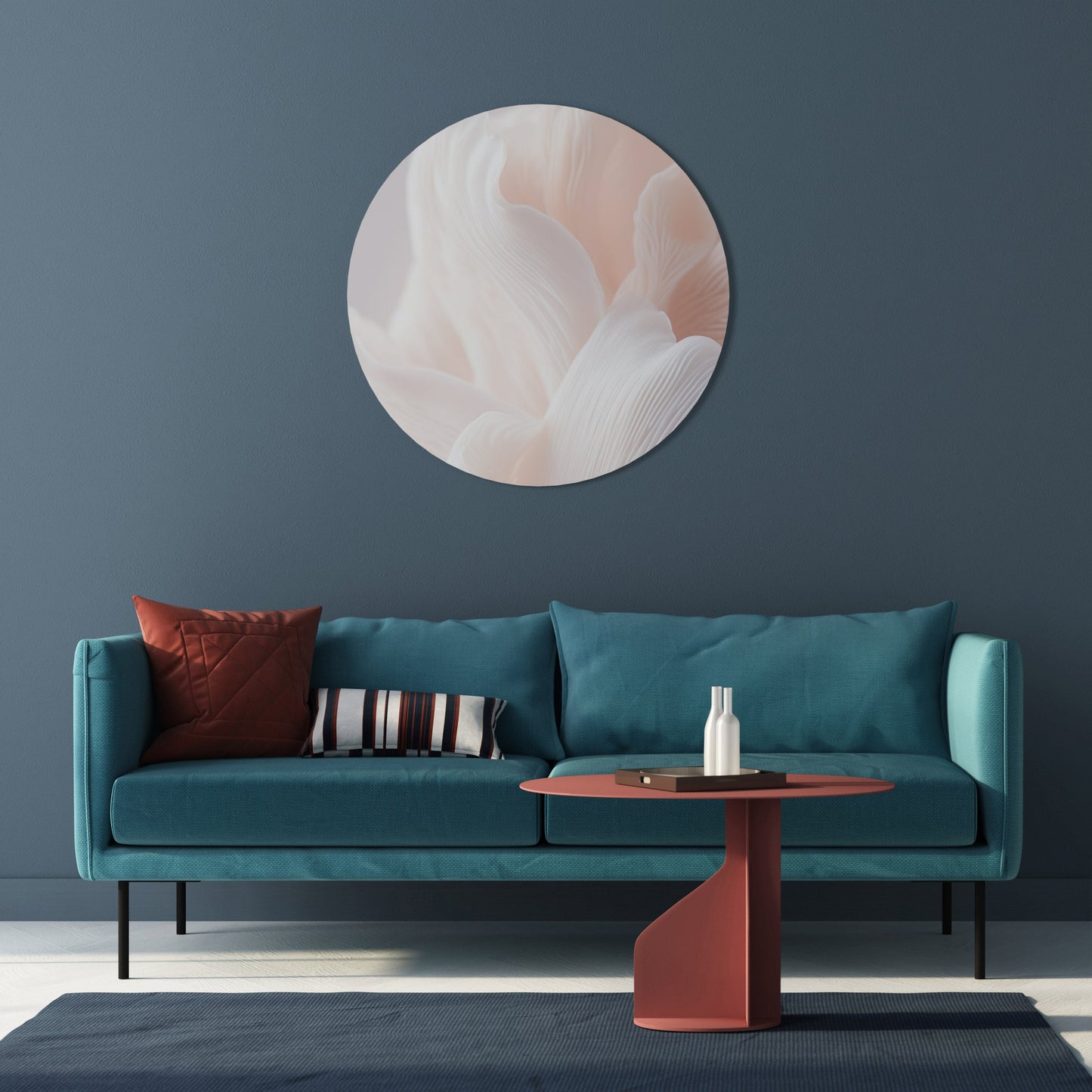Decorazione murale rotonda DELICATE PINK HARMONY