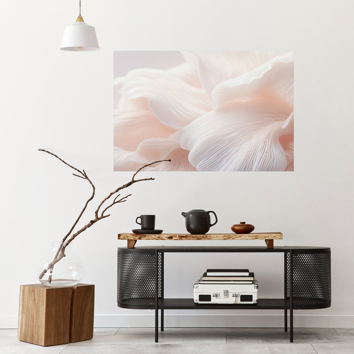 Poster orizzontale staccabile e attaccabile "DELICATE PINK HARMONY"