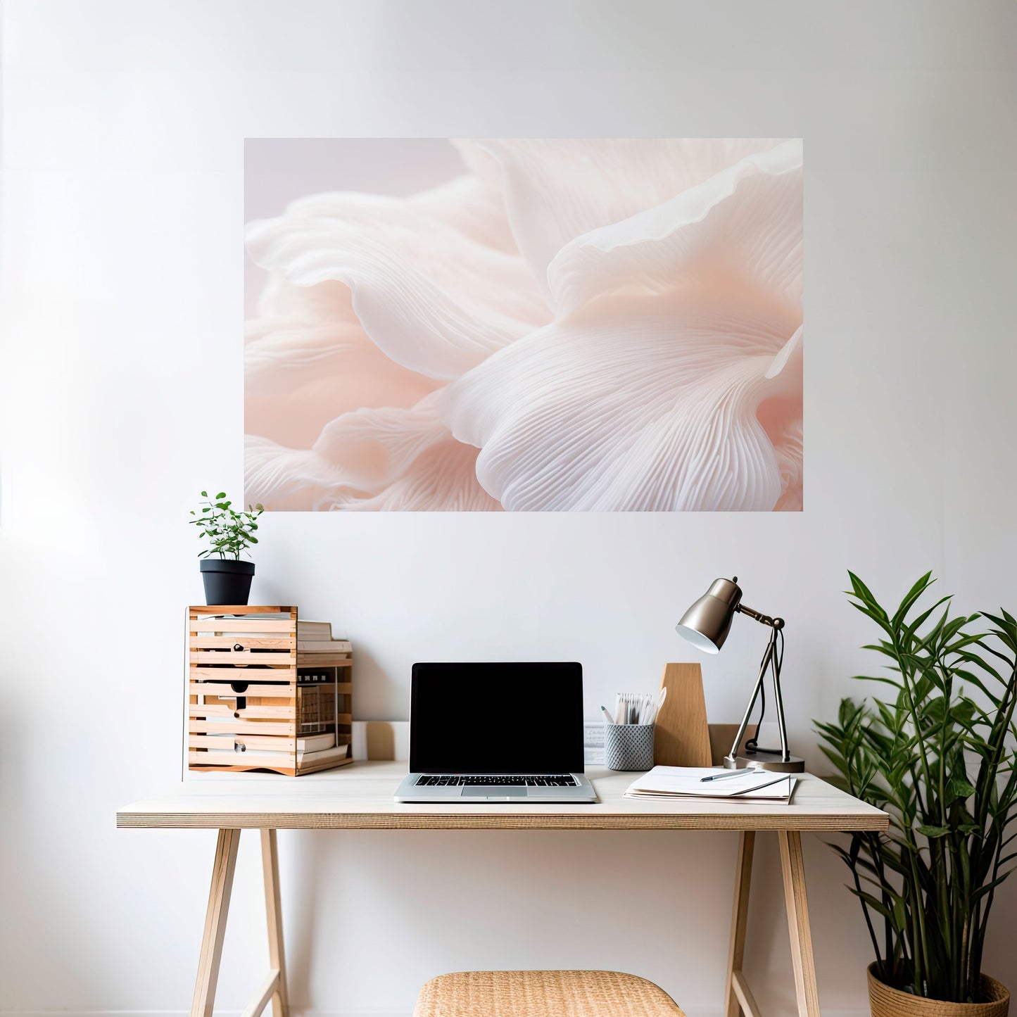Poster orizzontale staccabile e attaccabile "DELICATE PINK HARMONY"