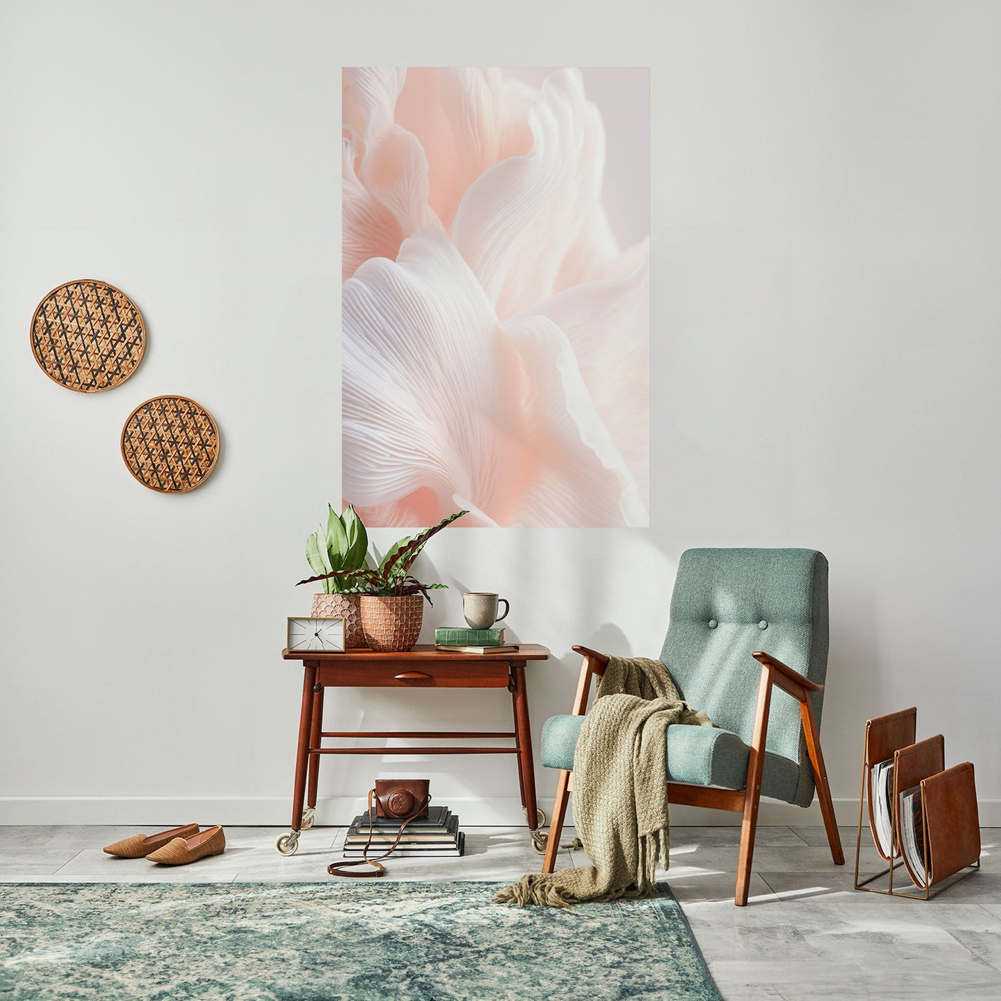 Poster verticale staccabile e attaccabile "DELICATE PINK HARMONY"