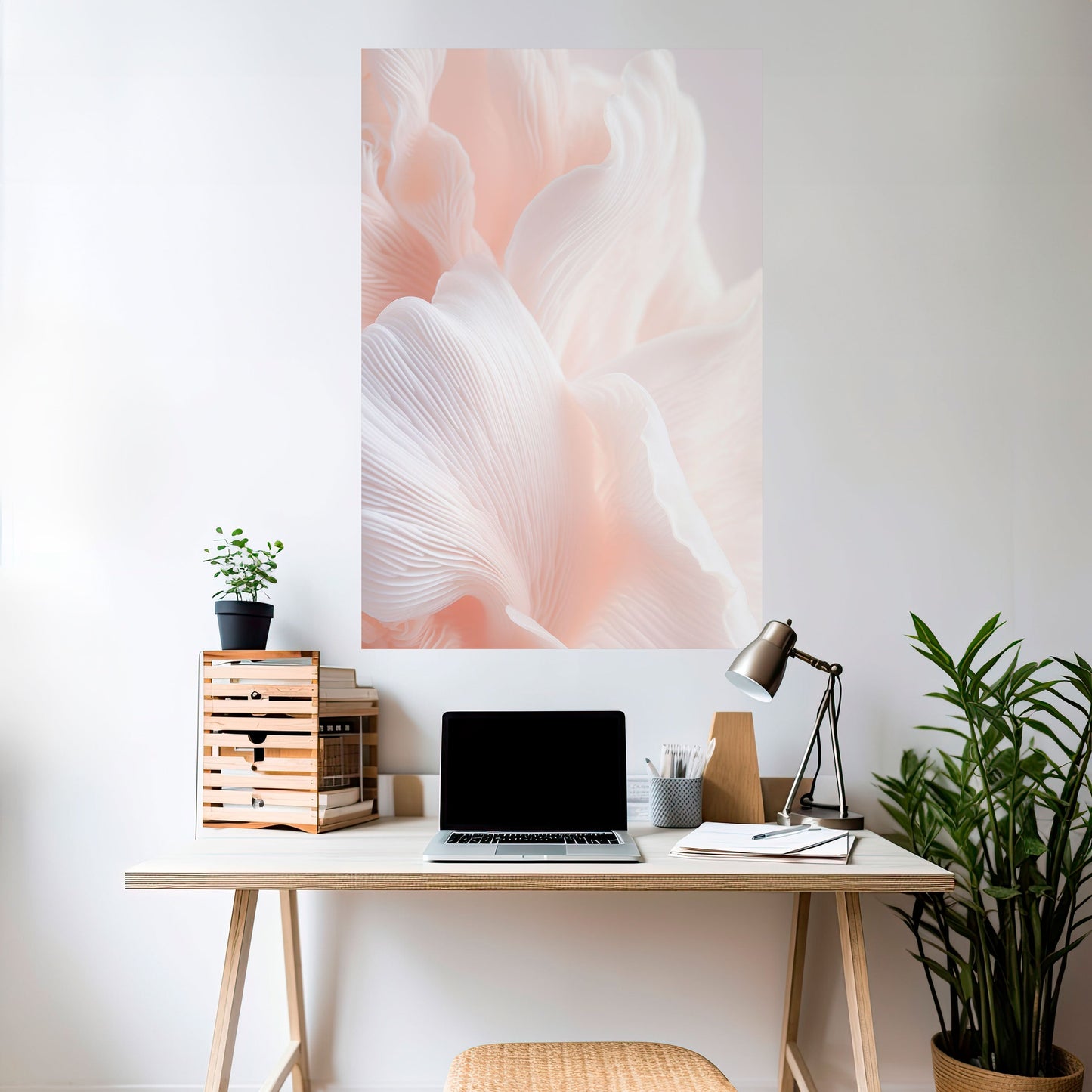 Poster verticale staccabile e attaccabile "DELICATE PINK HARMONY"