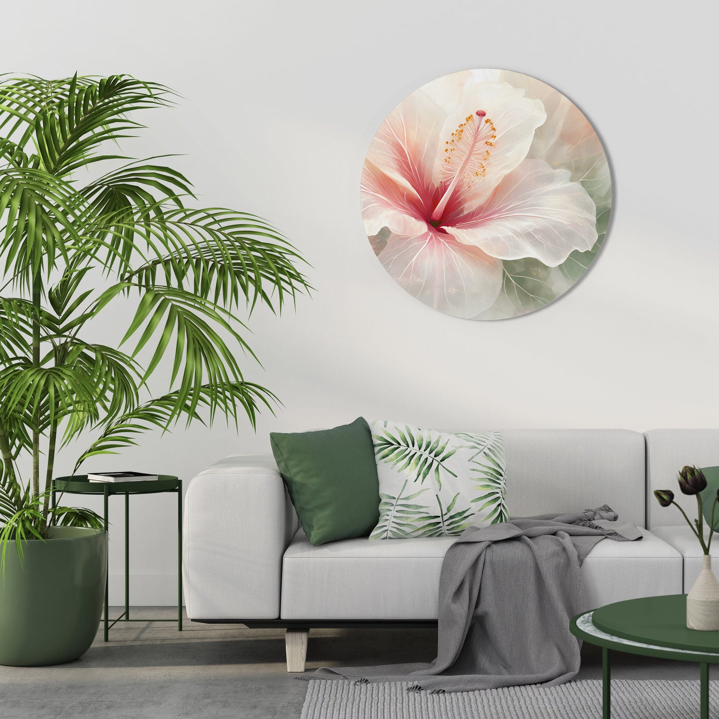 GOSSAMER FLORAL DREAM - Decorazione murale rotonda