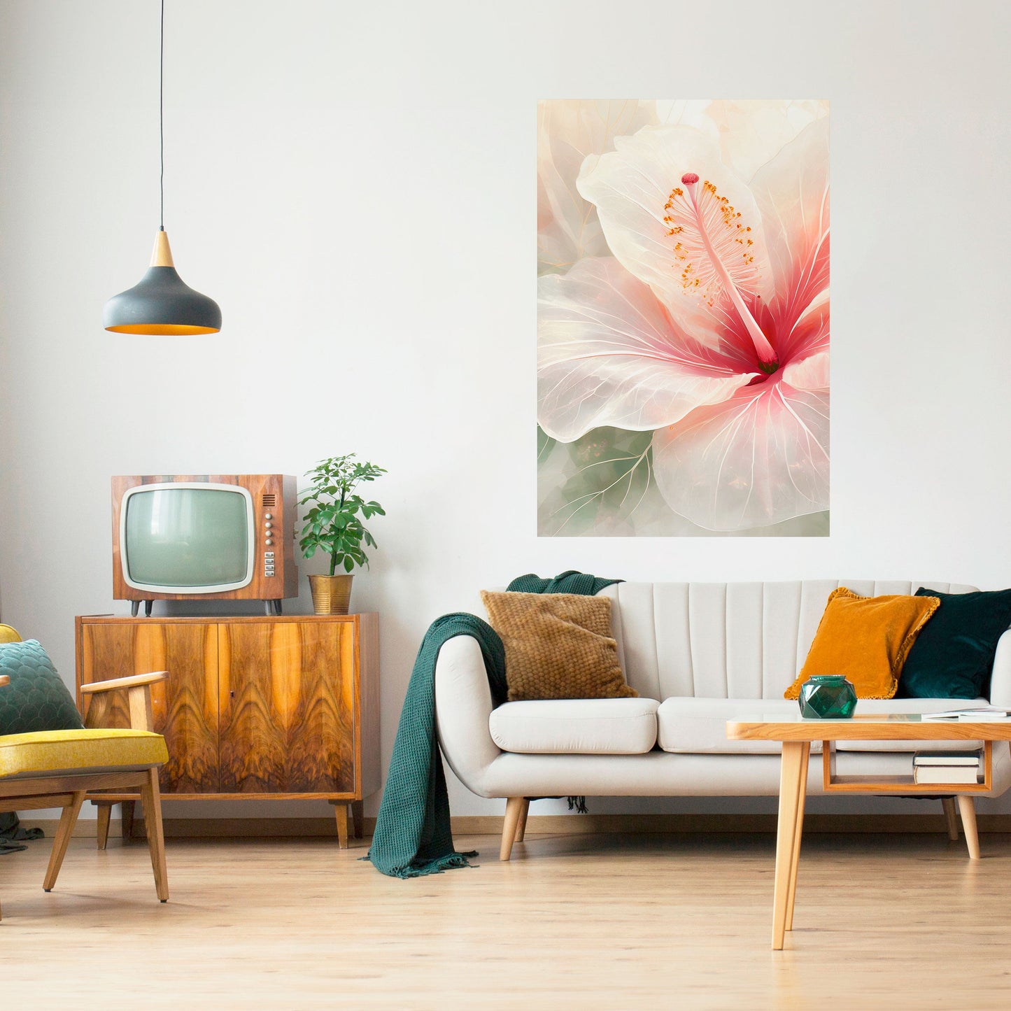 Poster verticale staccabile e attaccabile GOSSAMER FLORAL DREAM