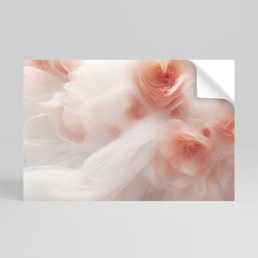 Poster orizzontale staccabile e attaccabile TENDER BLOSSOM VEIL