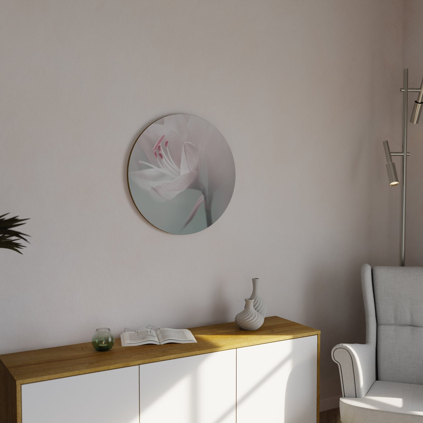 GENTLE LILY - Decorazione murale rotonda