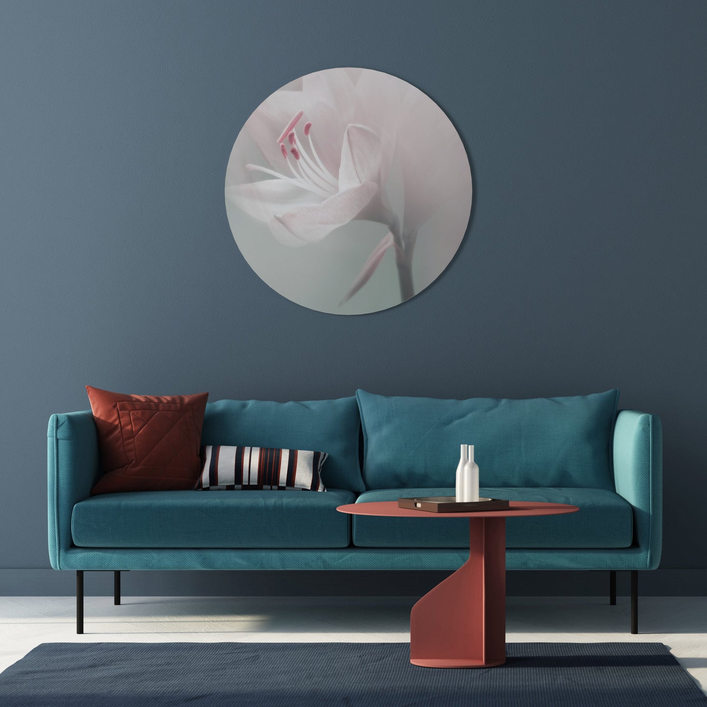 GENTLE LILY - Decorazione murale rotonda