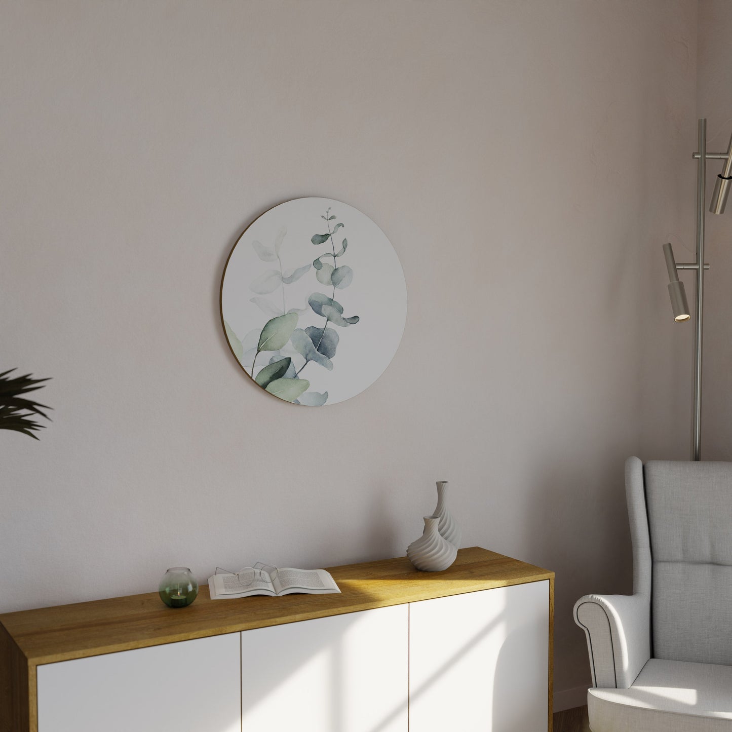 AQUA LEAF SYMPHONY - Decorazione murale rotonda