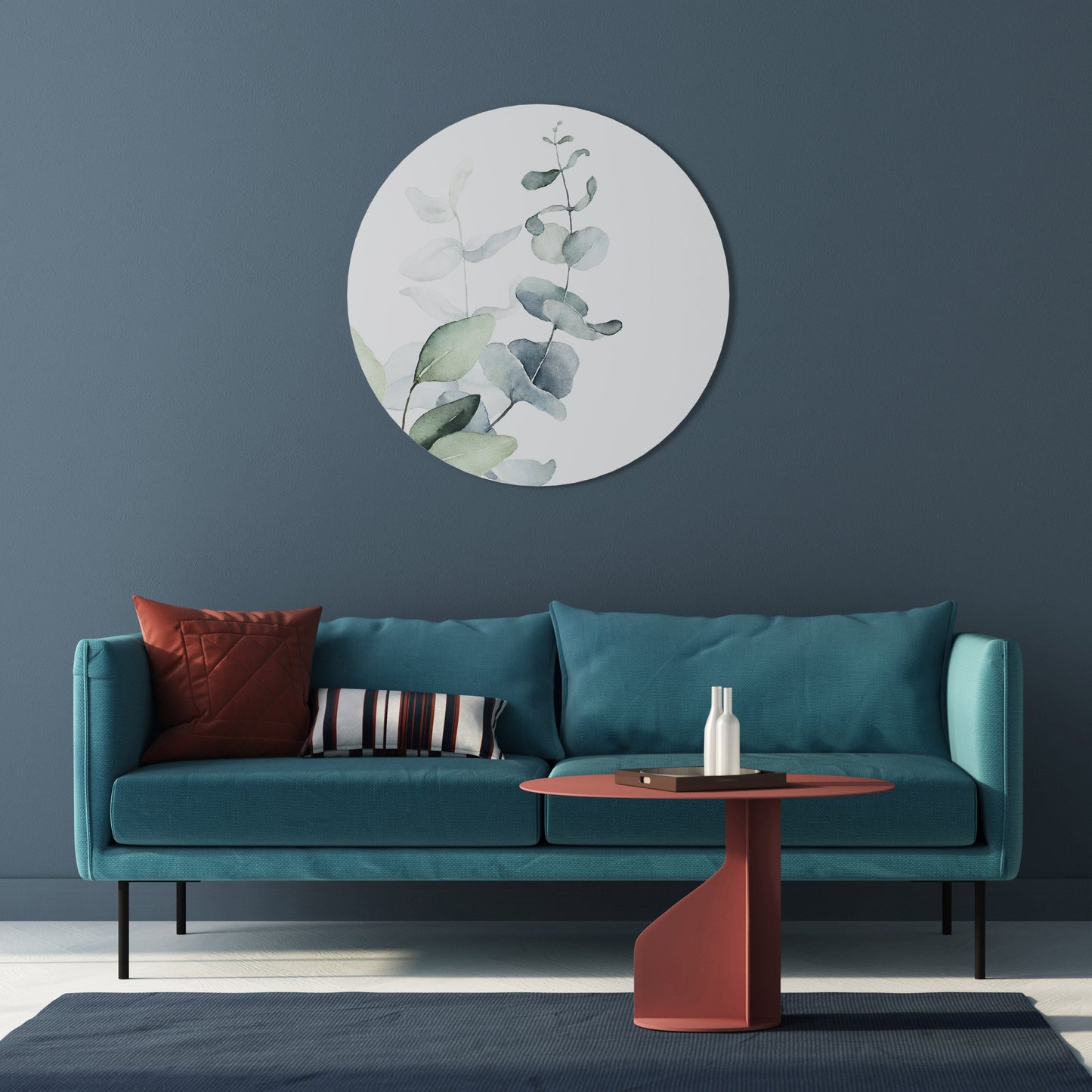 AQUA LEAF SYMPHONY - Decorazione murale rotonda