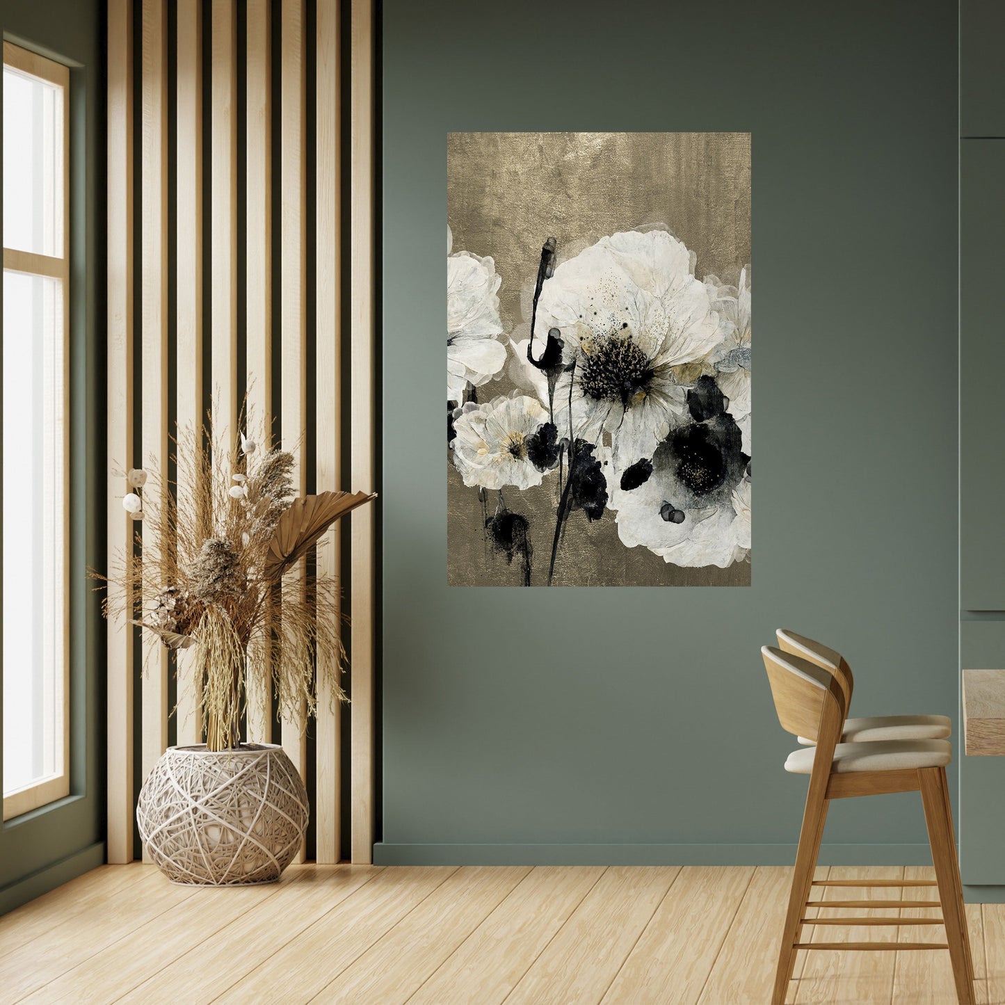 Poster verticale "ARMONIA IN BIANCO" da staccare e attaccare