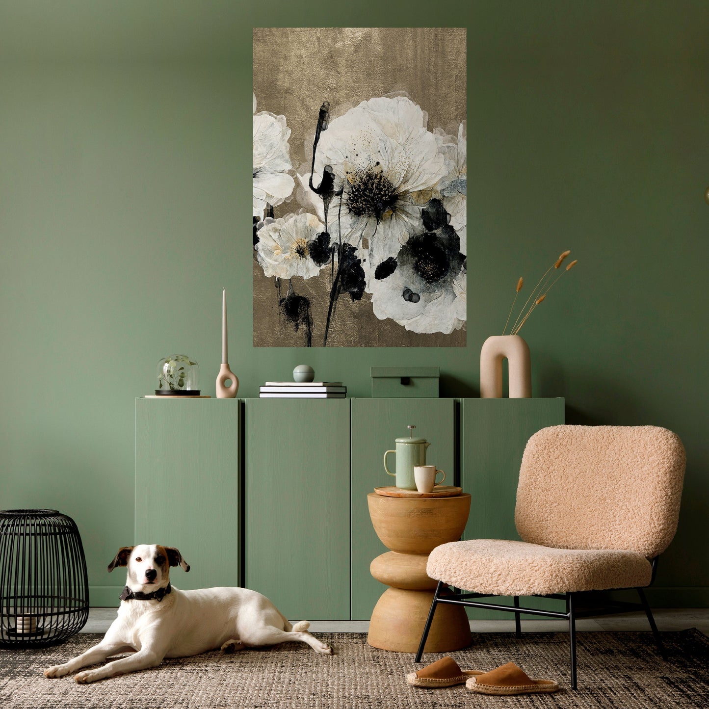 Poster verticale "ARMONIA IN BIANCO" da staccare e attaccare
