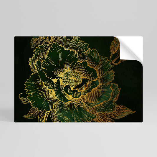 Poster orizzontale staccabile e attaccabile MIDNIGHT FLORAL GLIMMER