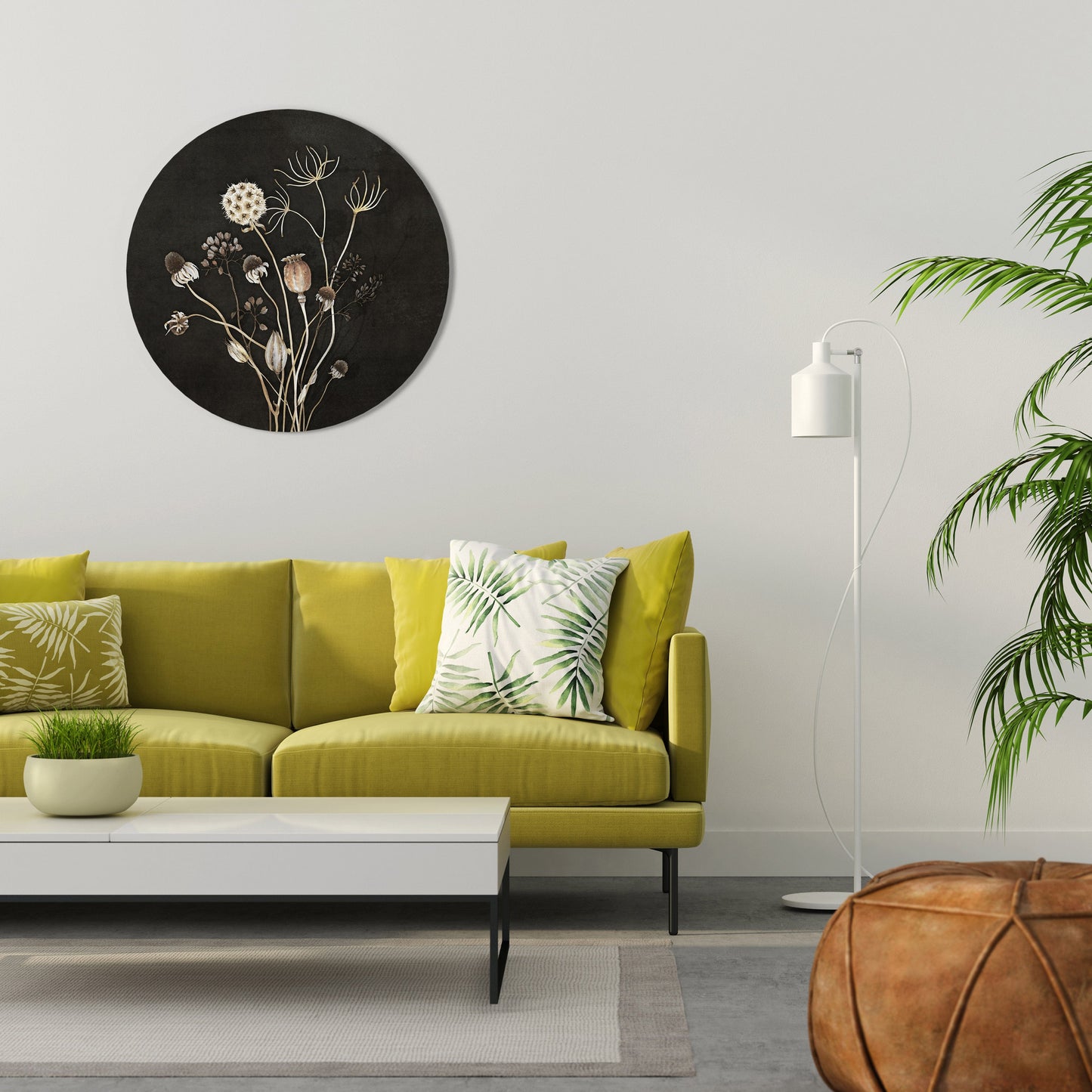 Arte murale rotonda MEADOW SHADES