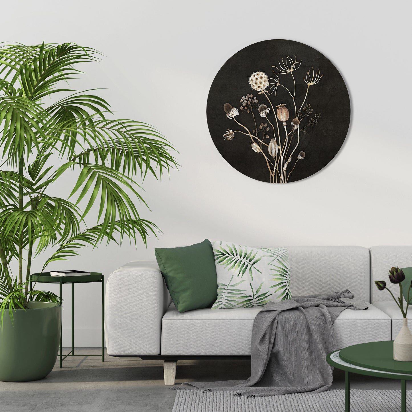 Arte murale rotonda MEADOW SHADES