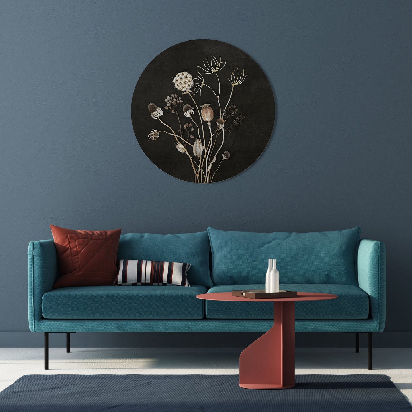Arte murale rotonda MEADOW SHADES