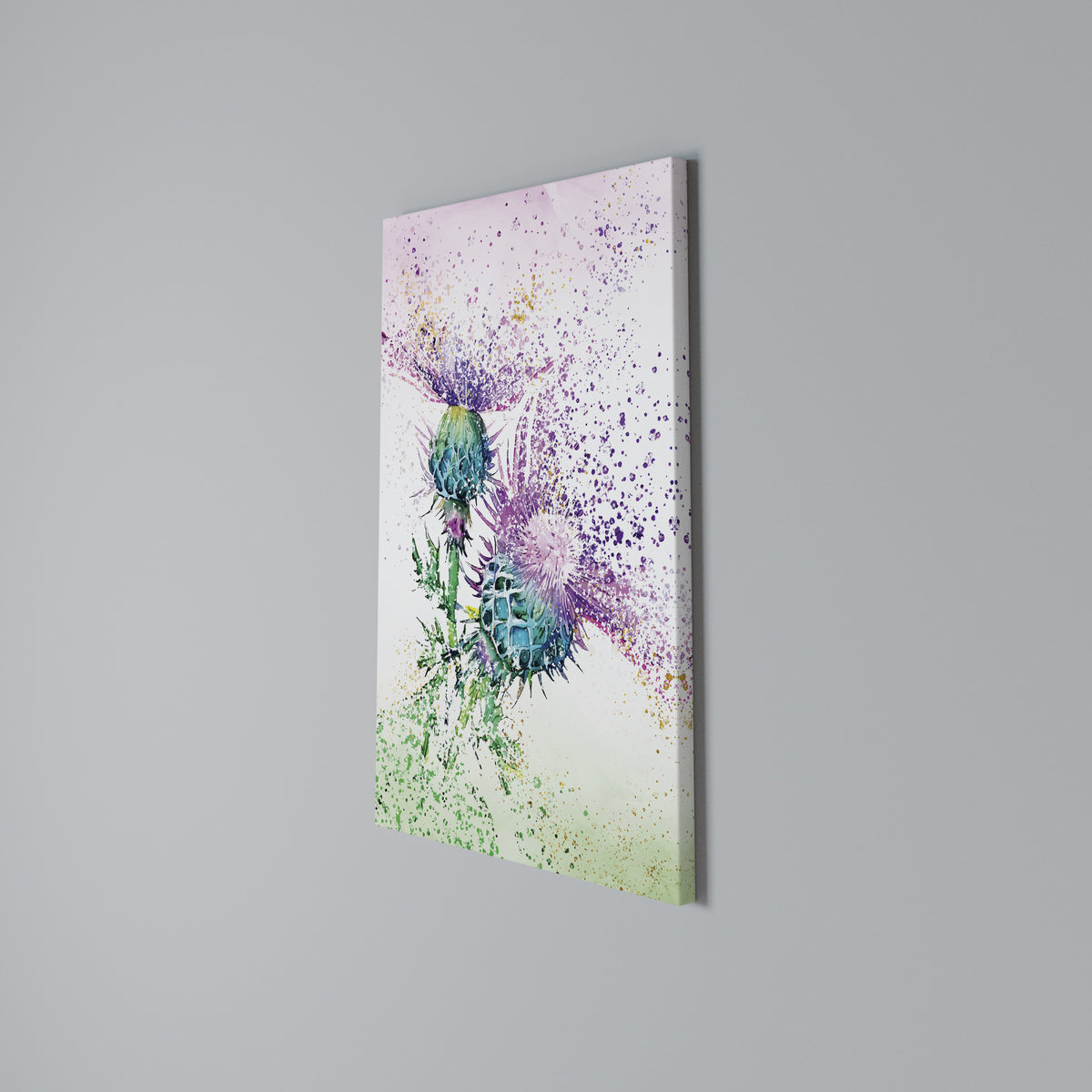 COLORFUL THISTLE DANCE Stampa su tela verticale