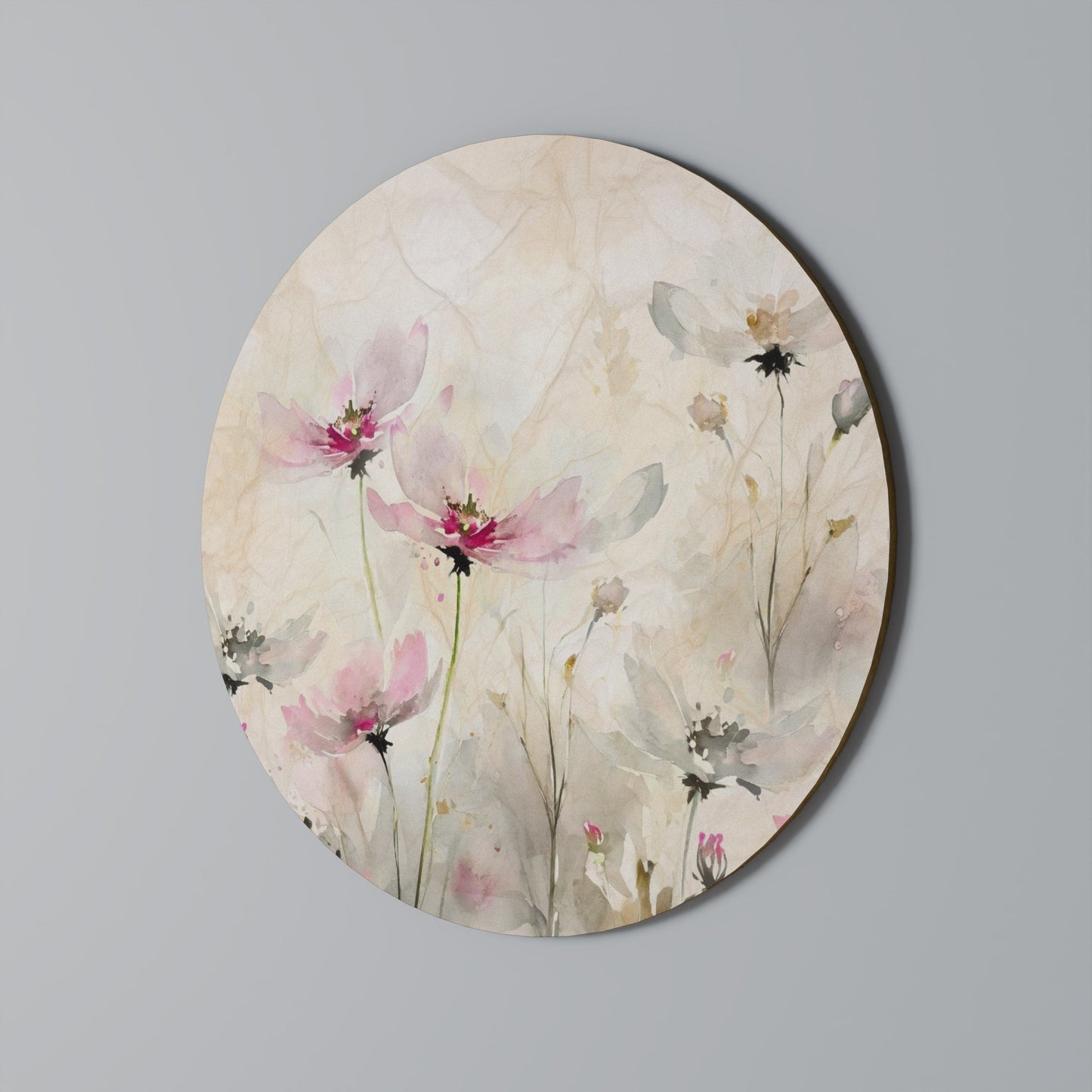 PAINTED LIGHTNESS Round Wall Art