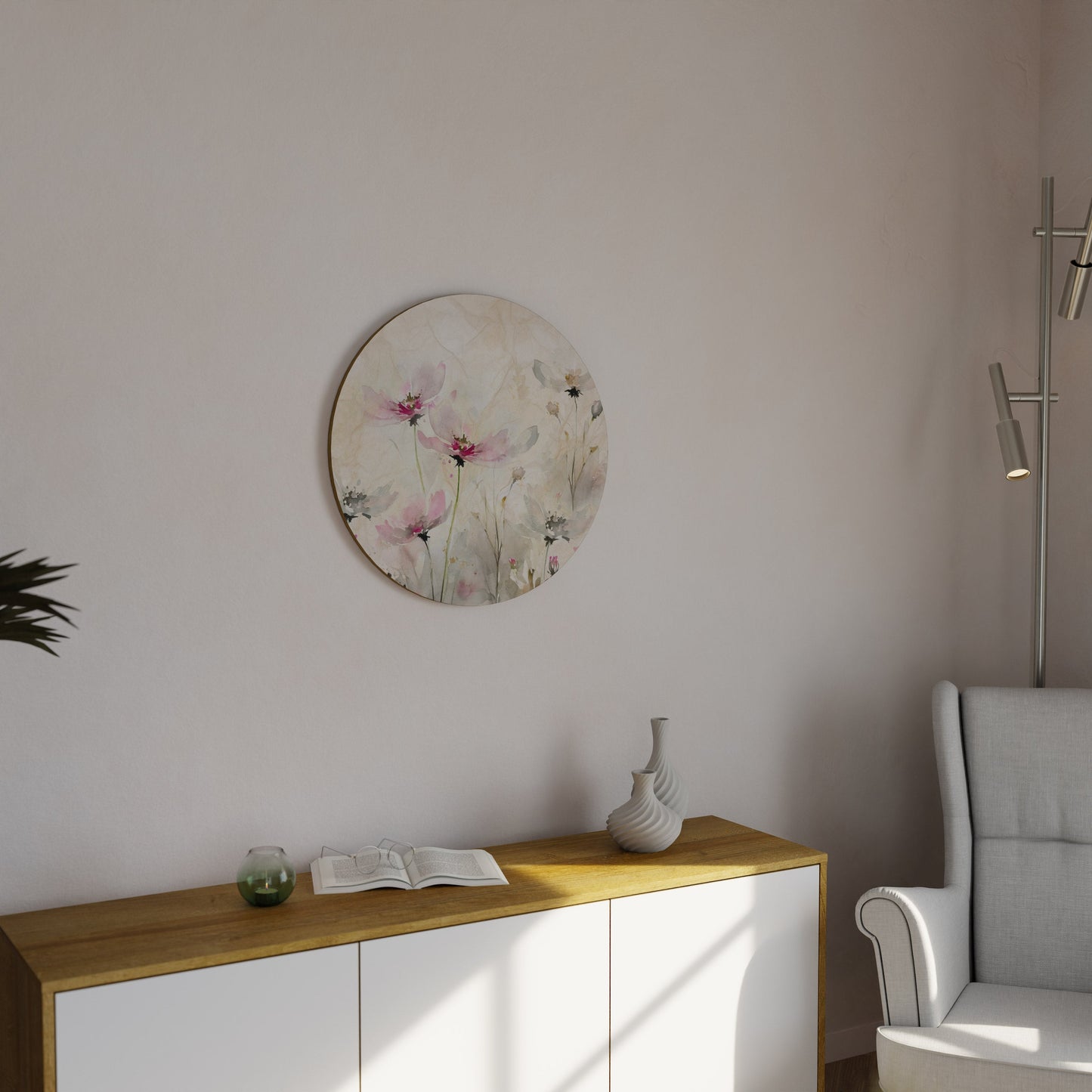 PAINTED LIGHTNESS Round Wall Art