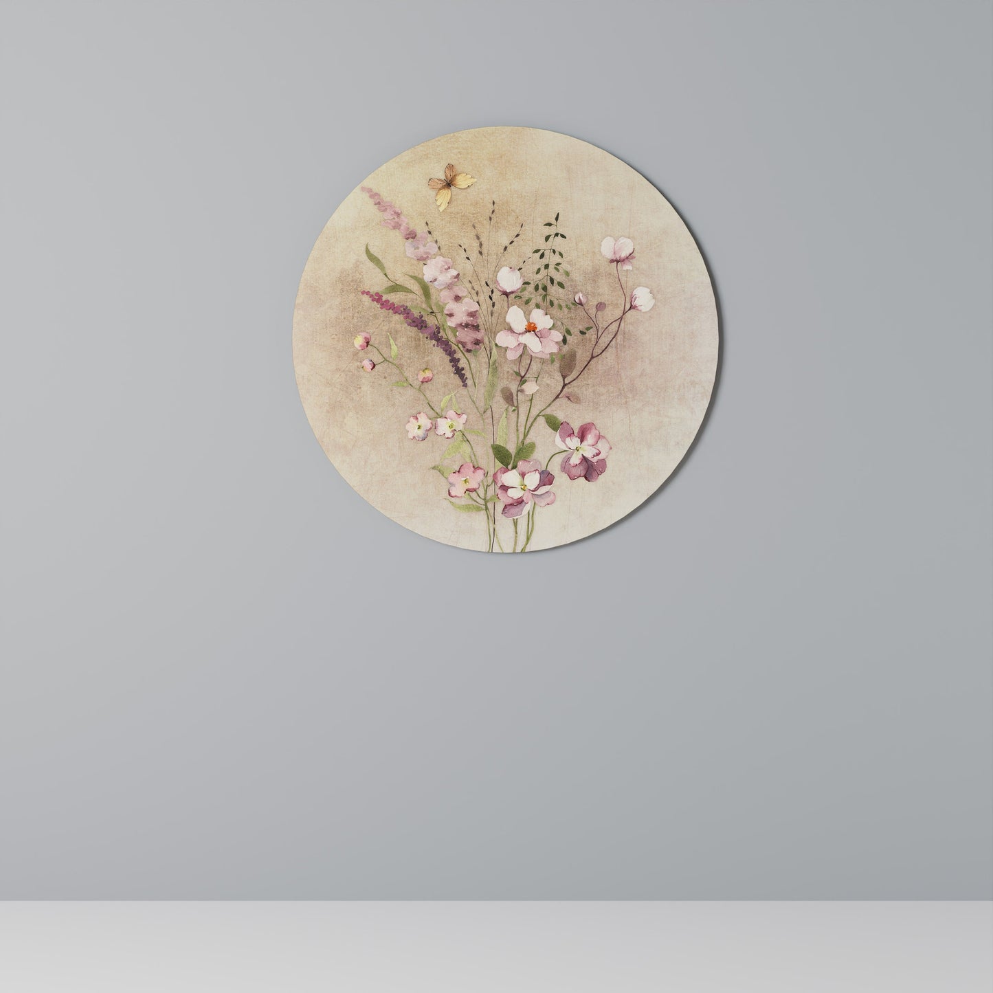 FLOWERED REVERIE Round Wall Art