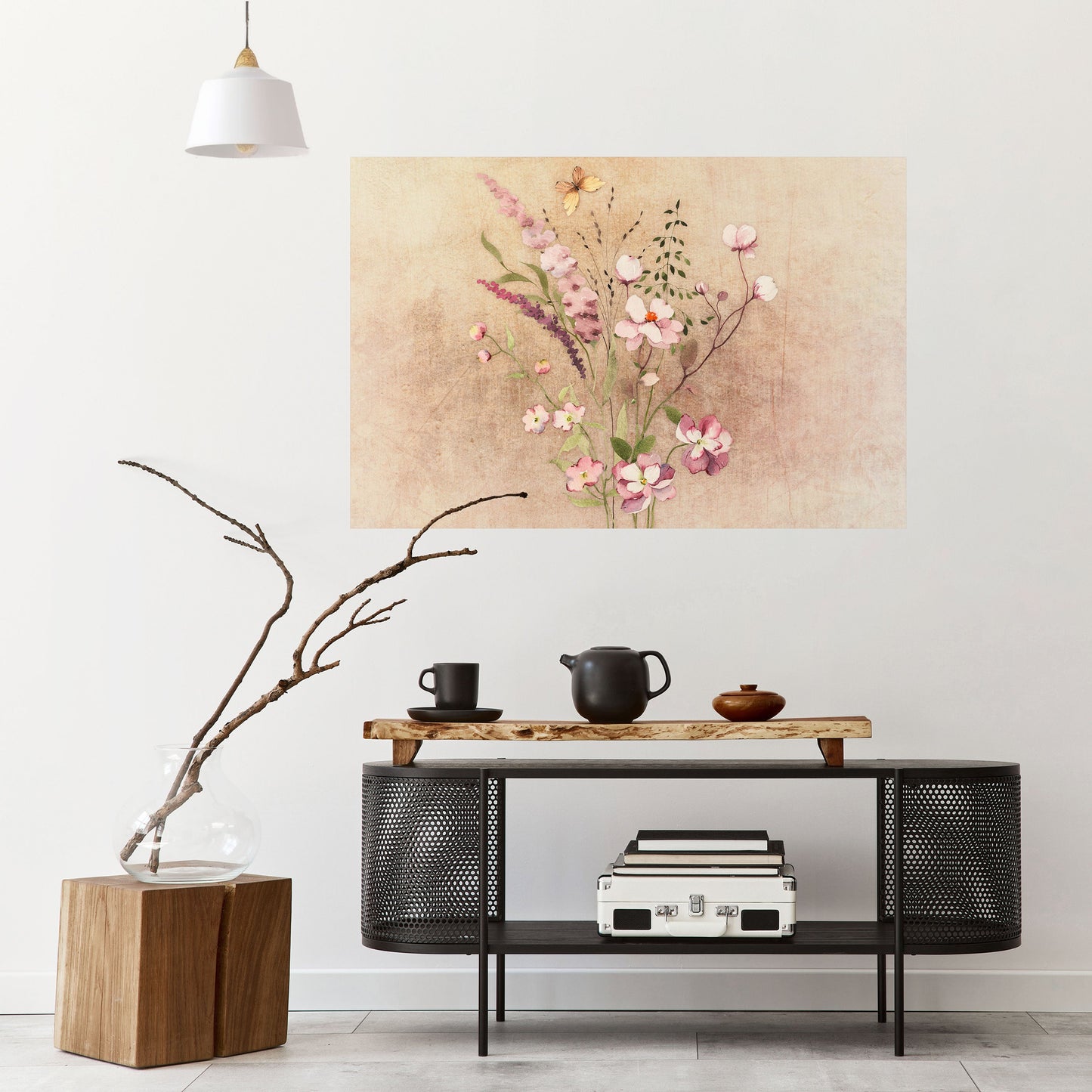 FLOWERED REVERIE Poster orizzontale staccabile e attaccabile