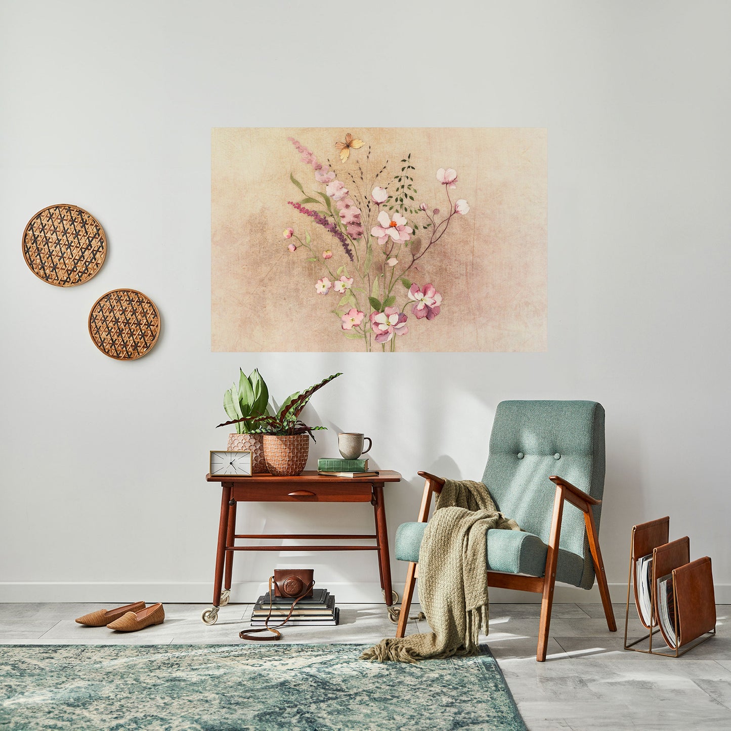 FLOWERED REVERIE Poster orizzontale staccabile e attaccabile
