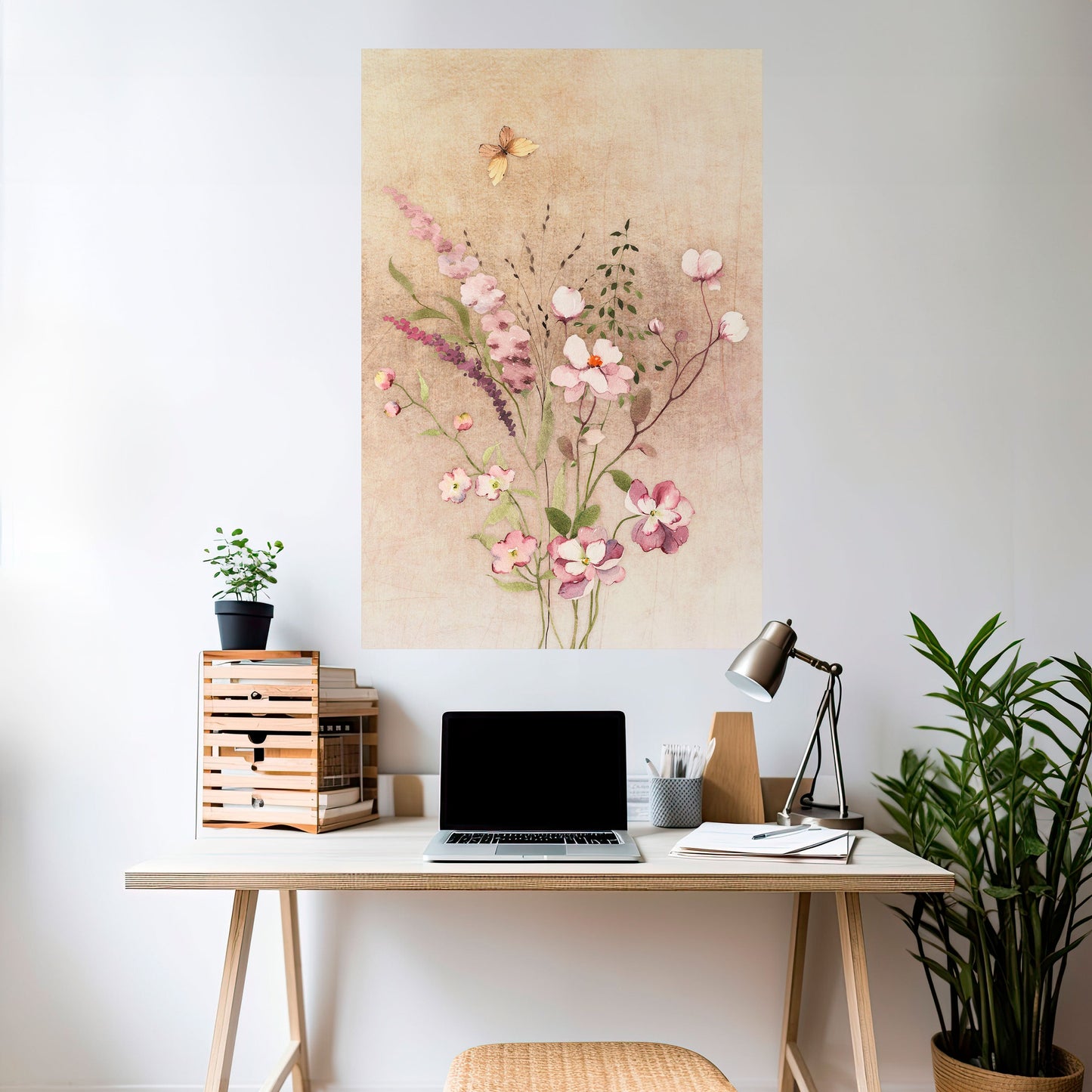 FLOWERED REVERIE Poster verticale staccabile e attaccabile