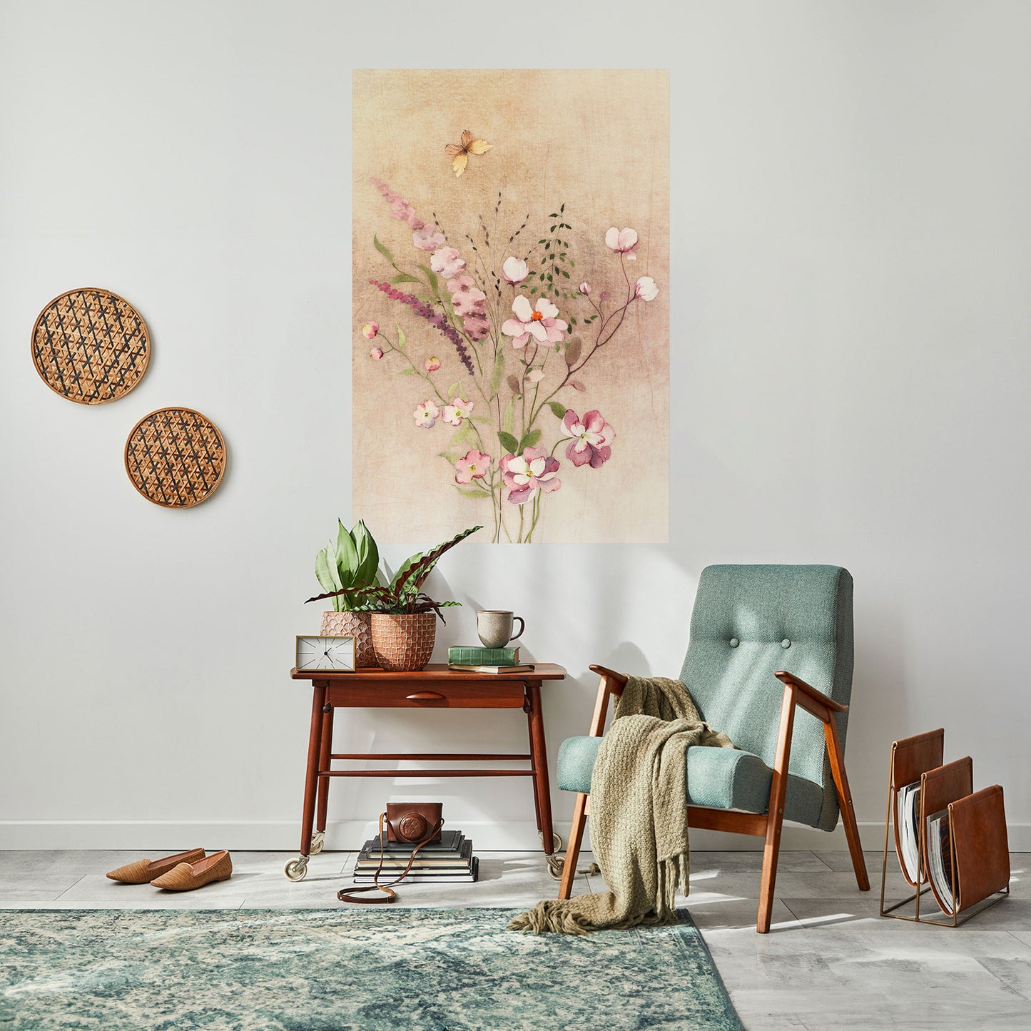 FLOWERED REVERIE Poster verticale staccabile e attaccabile