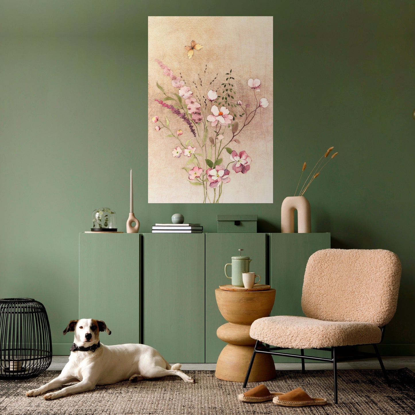 FLOWERED REVERIE Poster verticale staccabile e attaccabile